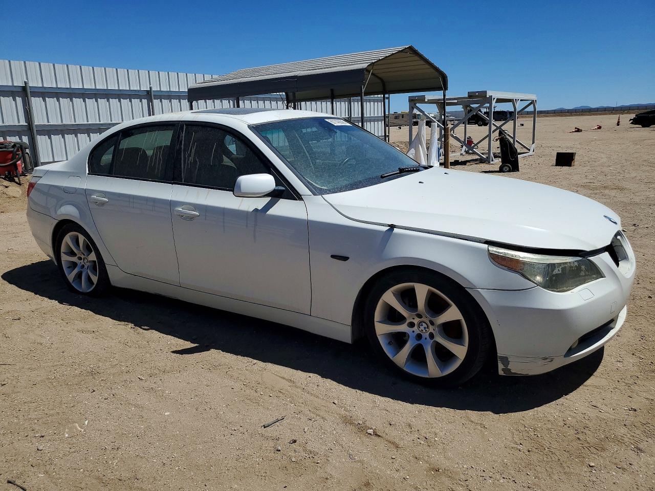 2004 Bmw 5 Series White vin: WBANA73514B811932
