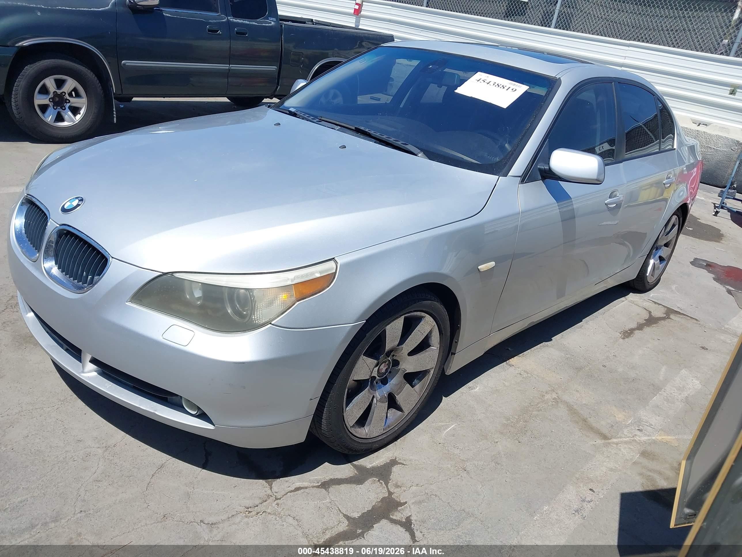 2004 Bmw 530i   Silver vin: WBANA73524B061103