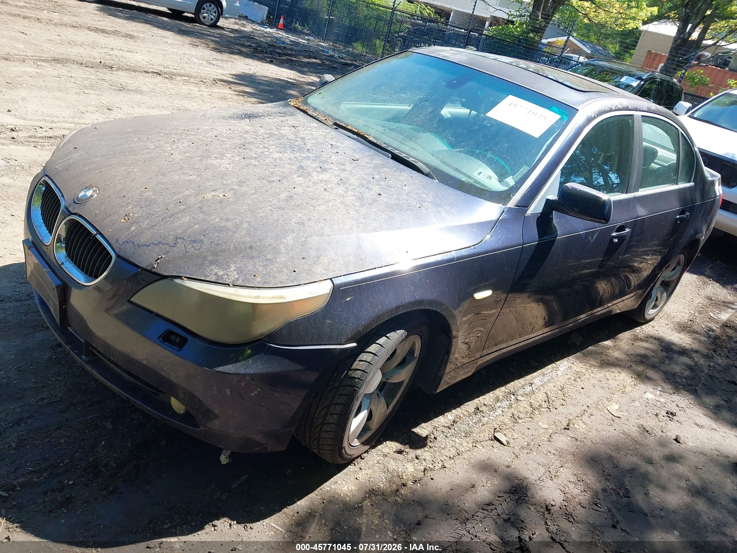 2004 Bmw 530i   Dark Blue vin: WBANA73524B801295