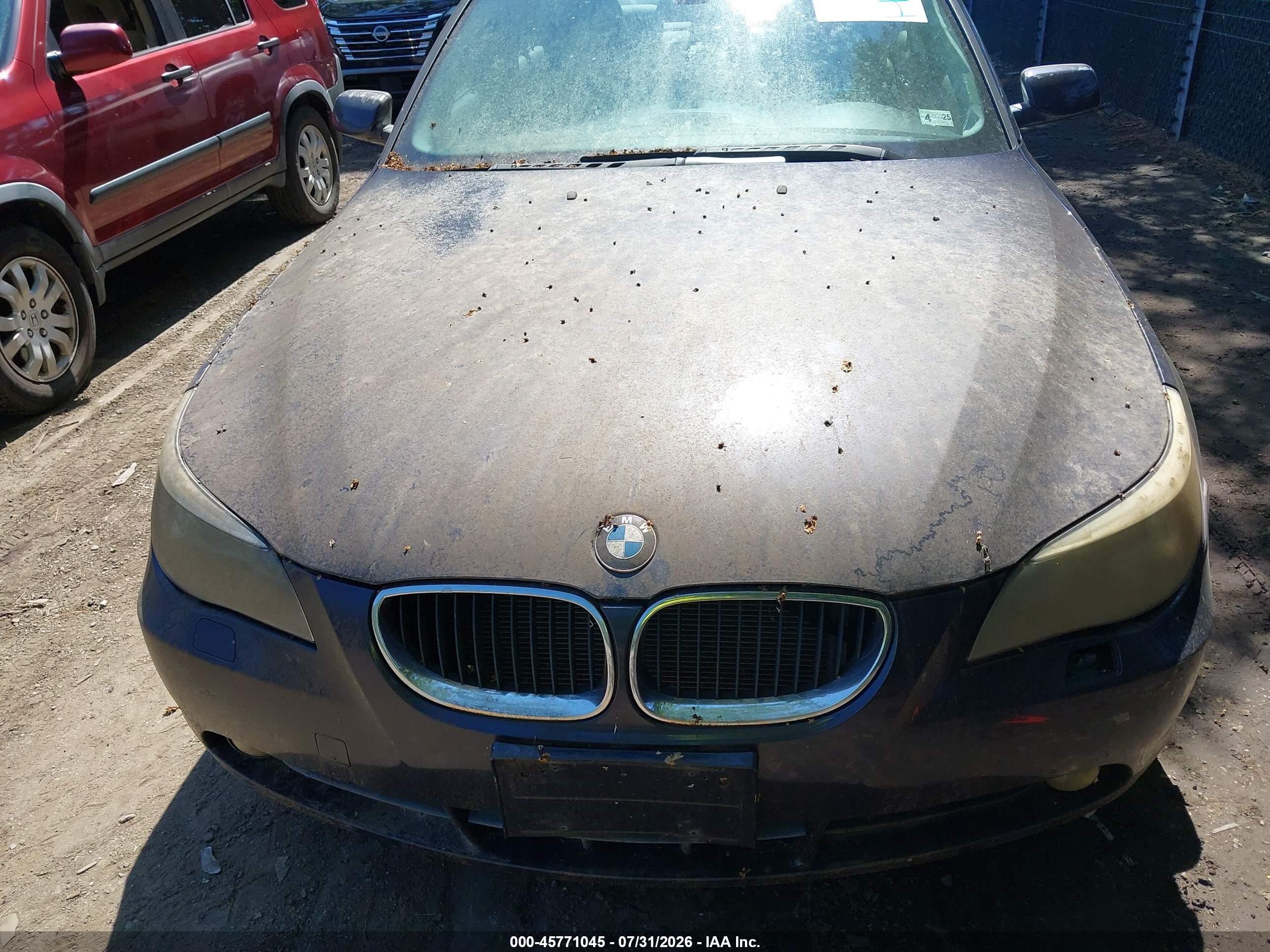 2004 Bmw 530i   Dark Blue vin: WBANA73524B801295