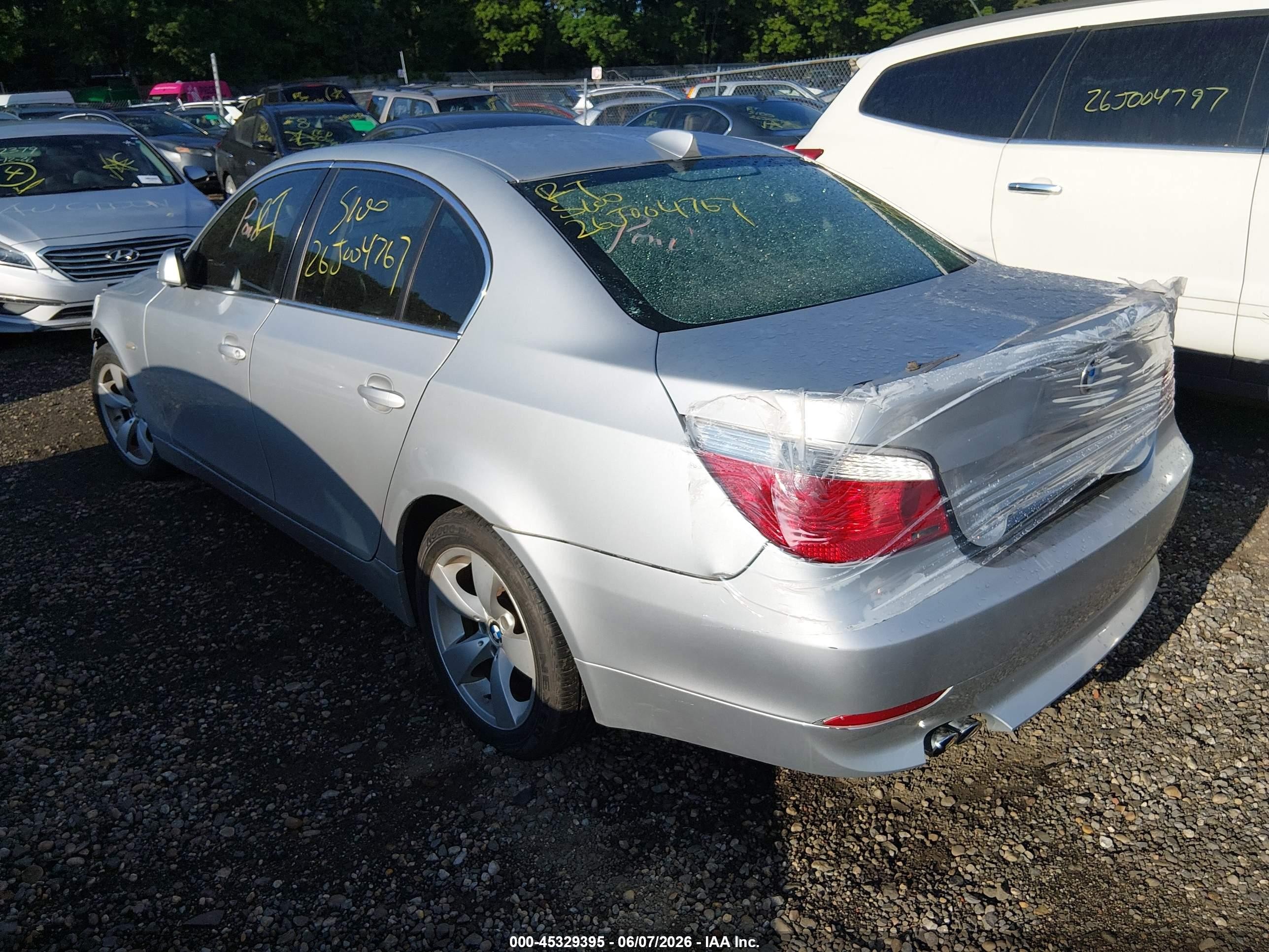 2004 Bmw 530i   Silver vin: WBANA73524B803919