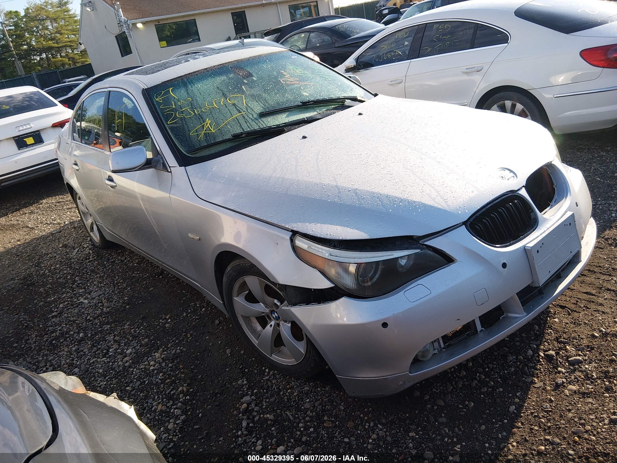 2004 Bmw 530i   Silver vin: WBANA73524B803919