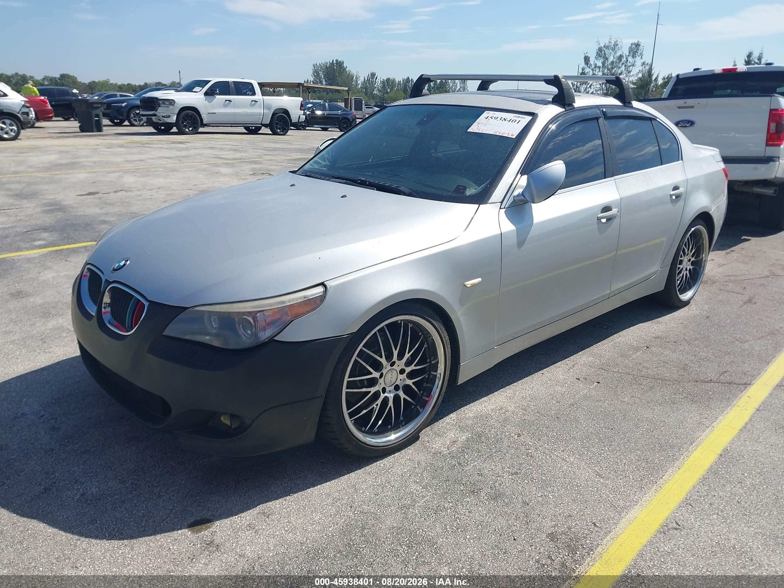 2005 Bmw 530i   Silver vin: WBANA73525B816140
