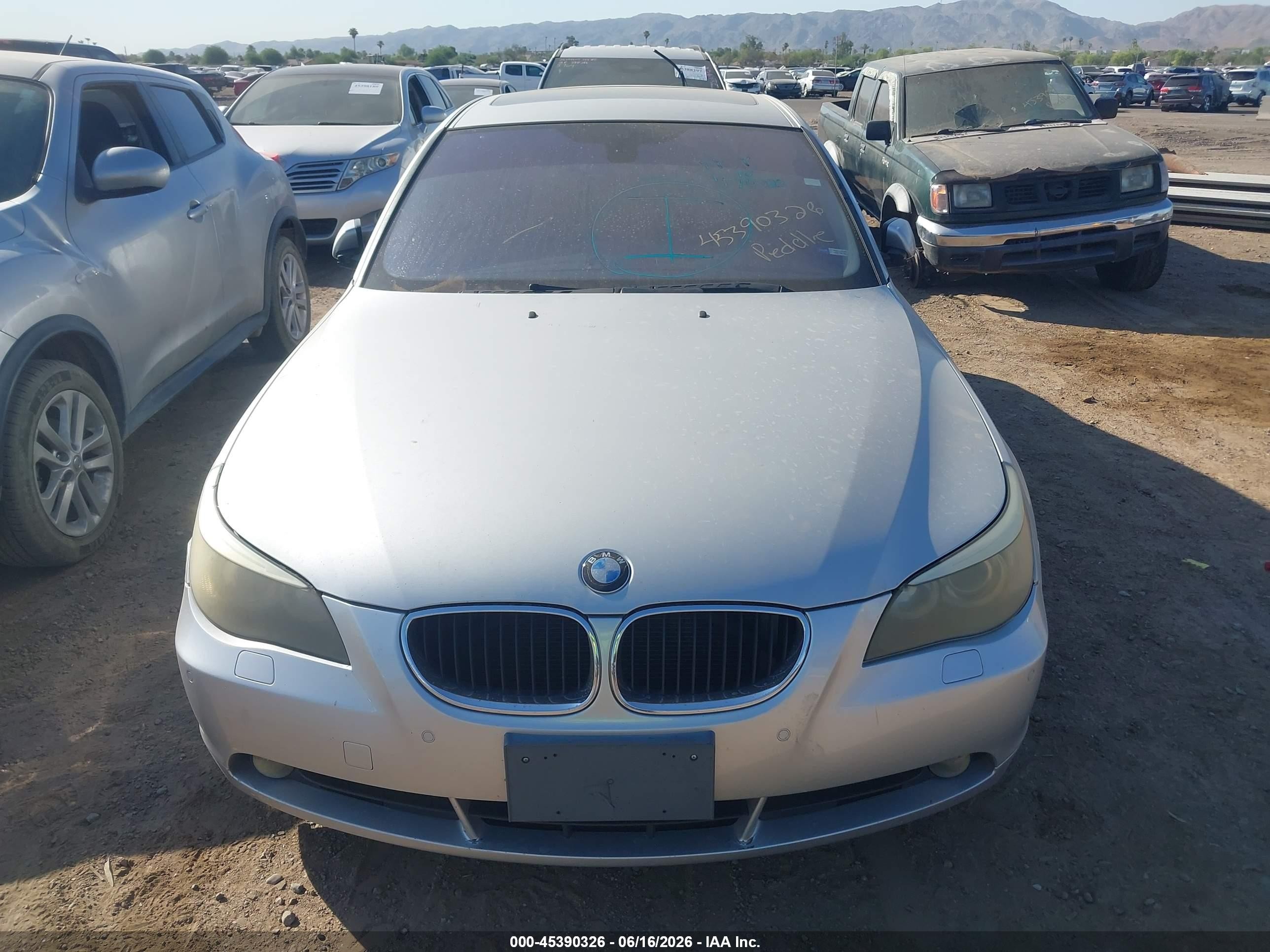 2004 Bmw 530i Gray vin: WBANA73534B812998
