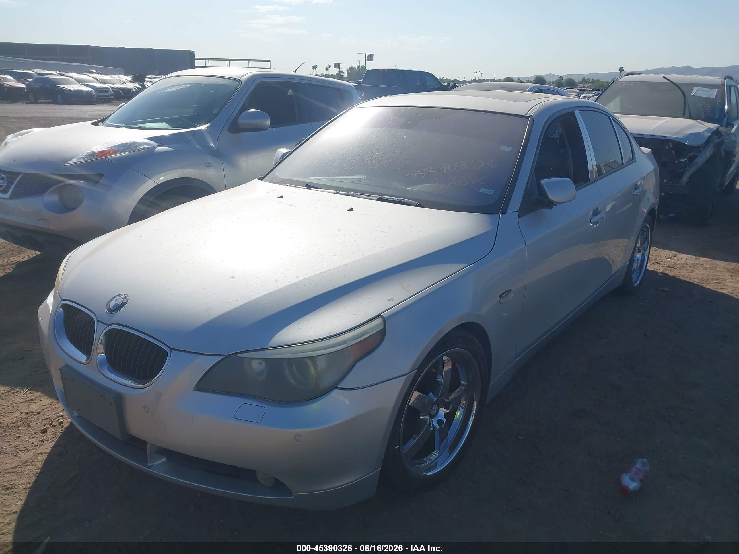 2004 Bmw 530i Gray vin: WBANA73534B812998