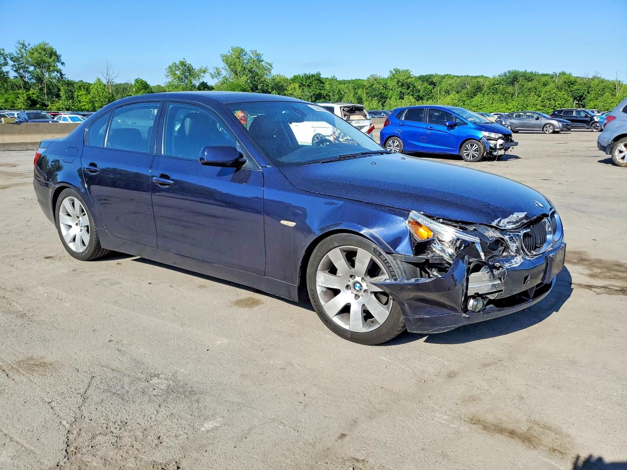 2004 Bmw 530 I Синий vin: WBANA73534B813083