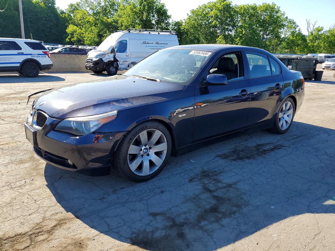 2004 Bmw 530 I Blue vin: WBANA73534B813083