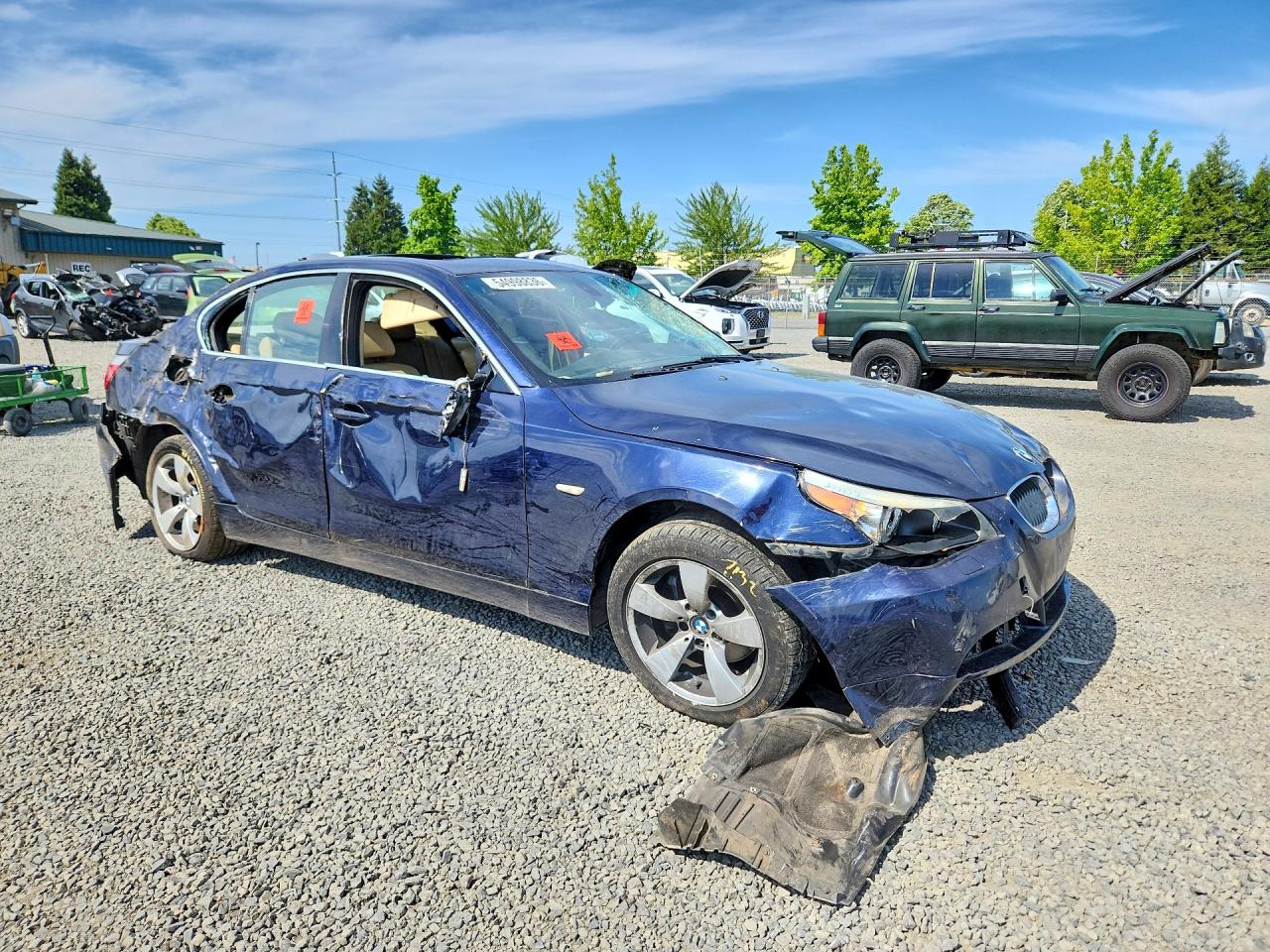 2004 Bmw 530 I Blue vin: WBANA73554B065100