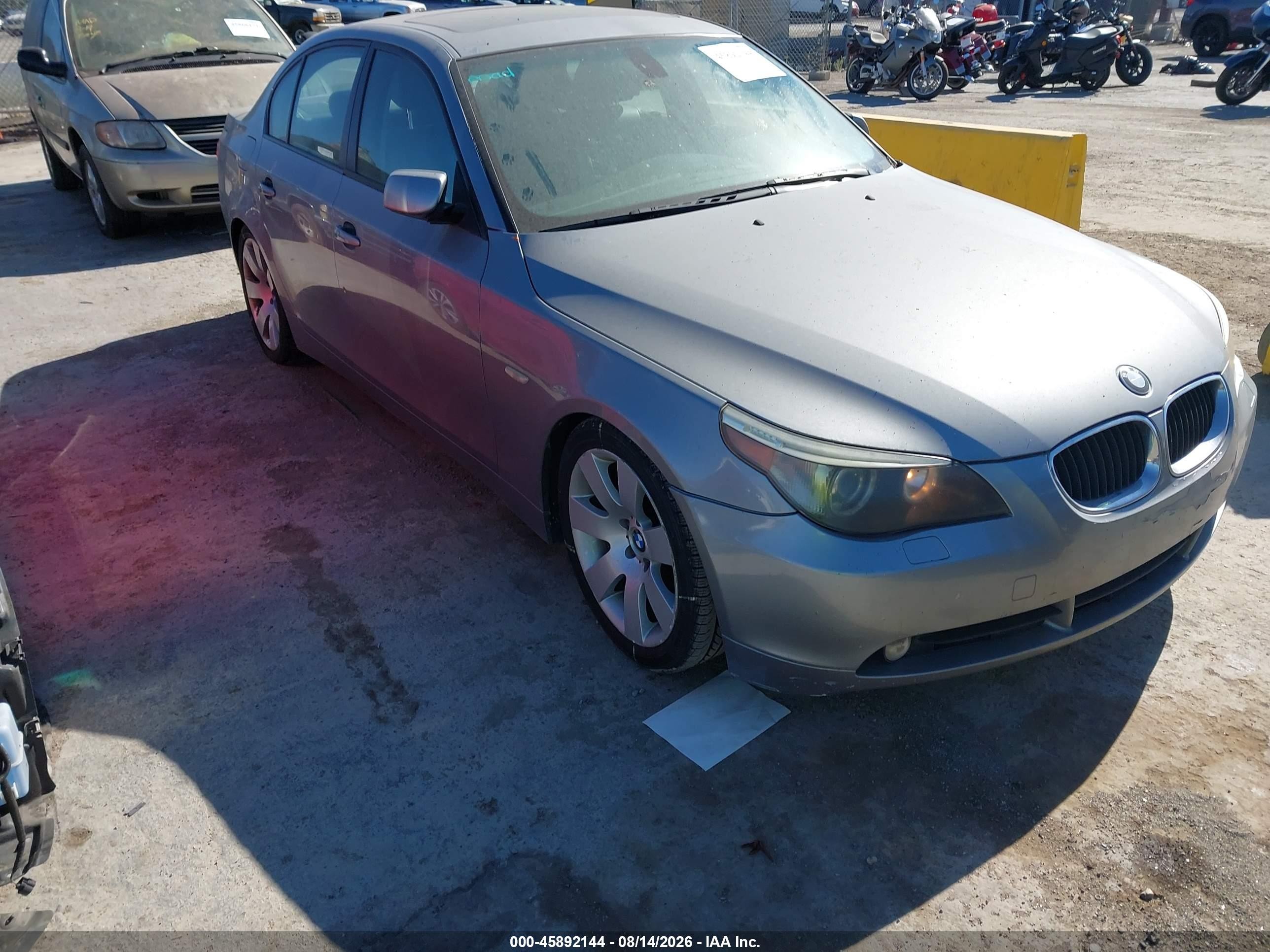 2005 Bmw 530i   Gray vin: WBANA73555CR59285