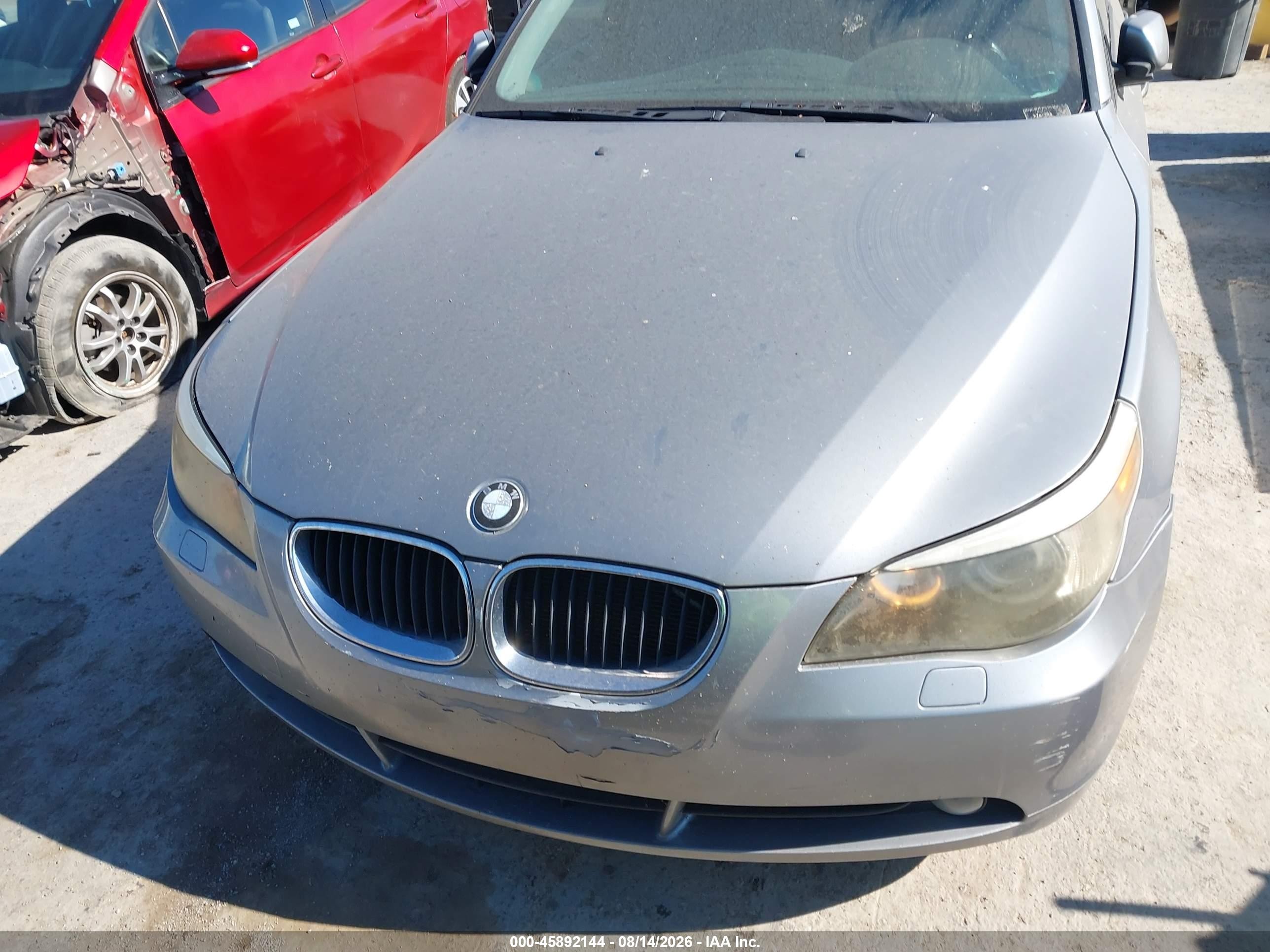 2005 Bmw 530i   Серый vin: WBANA73555CR59285