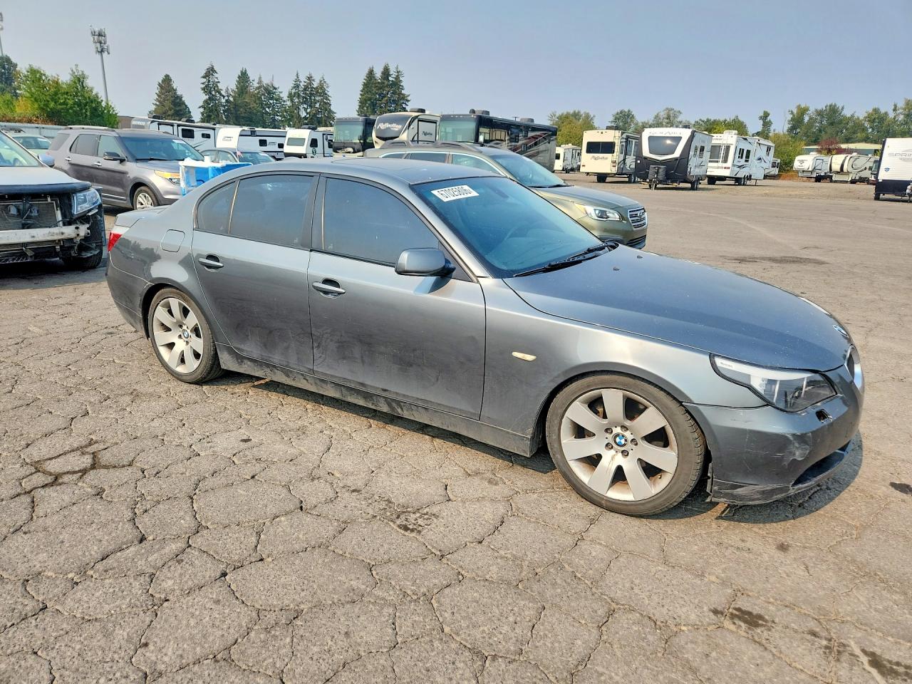 2005 Bmw 530 I Gray vin: WBANA73555CR59657