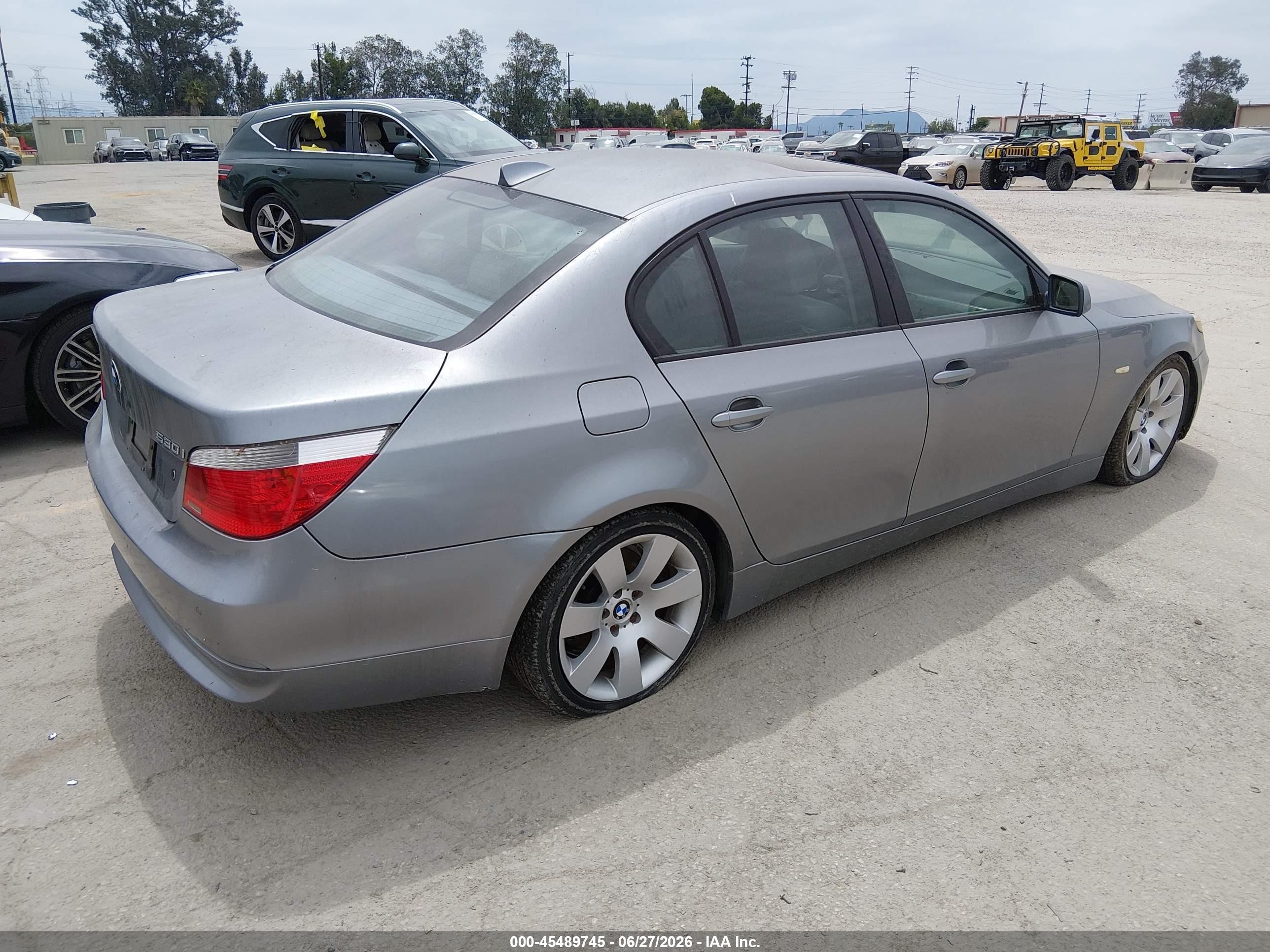 2004 Bmw 530i Серебряный vin: WBANA73564B810789