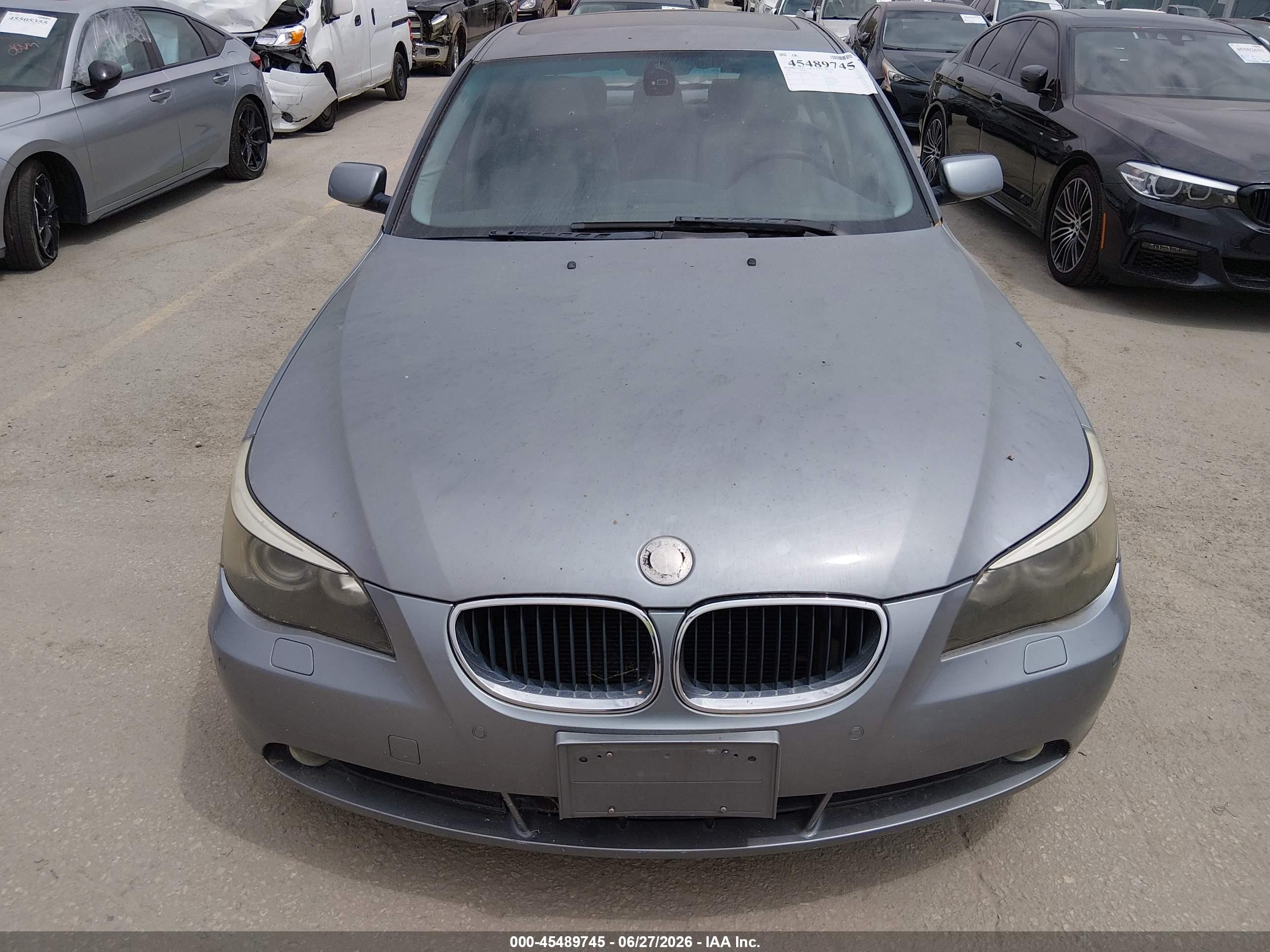 2004 Bmw 530i Серебряный vin: WBANA73564B810789