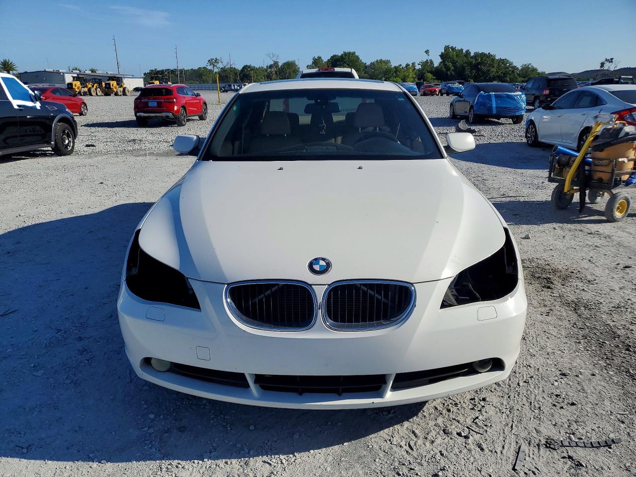 2005 Bmw 530 I White vin: WBANA73575CR57442