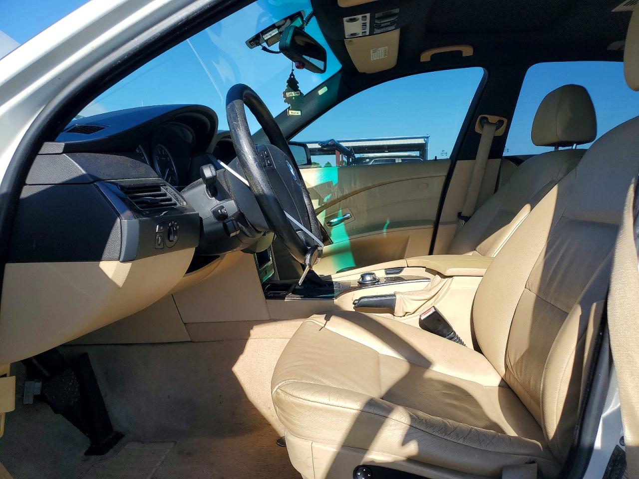 2005 Bmw 530 I White vin: WBANA73575CR57442
