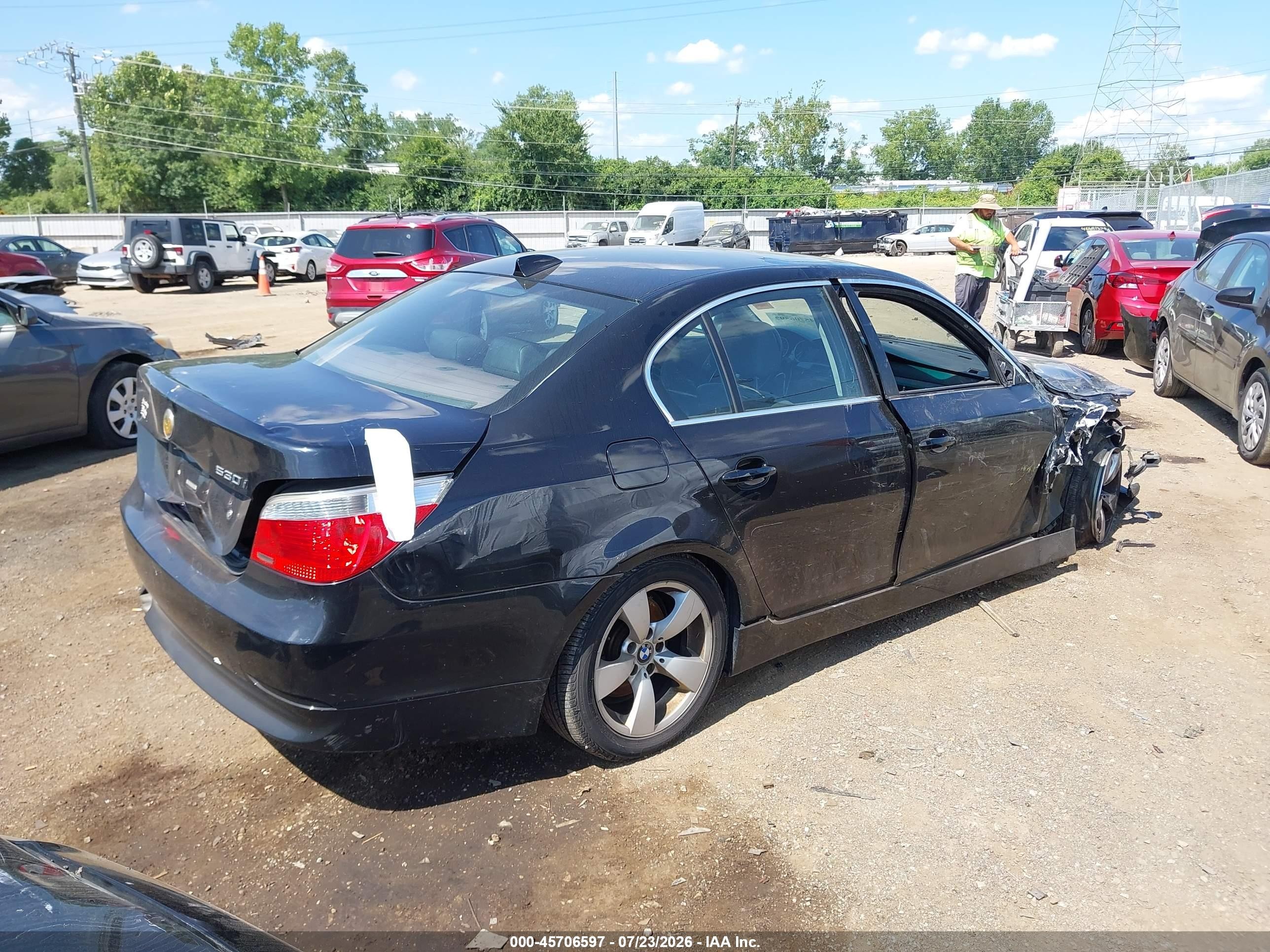 2005 Bmw 530i   Black vin: WBANA73585B048745