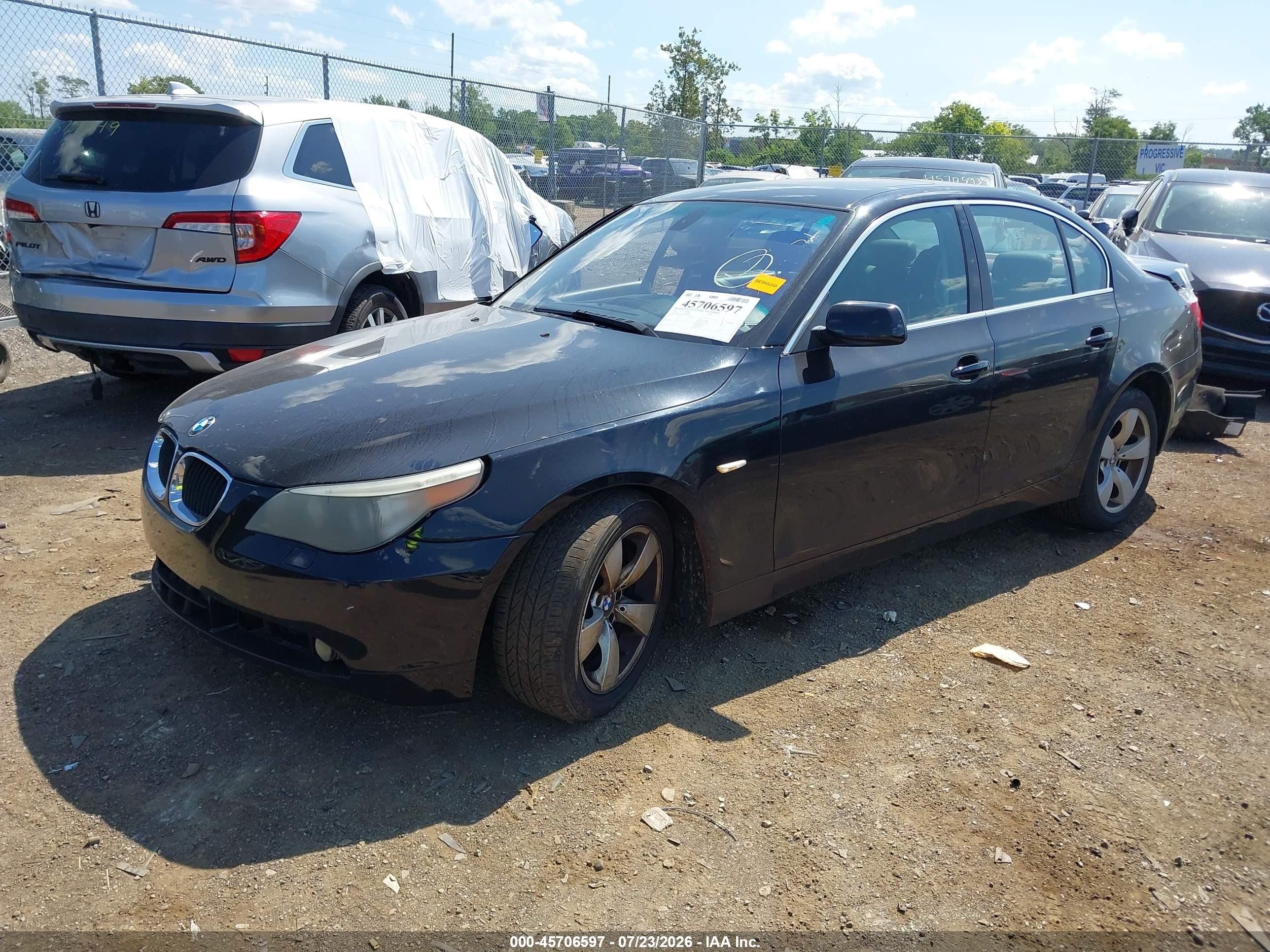2005 Bmw 530i   Black vin: WBANA73585B048745