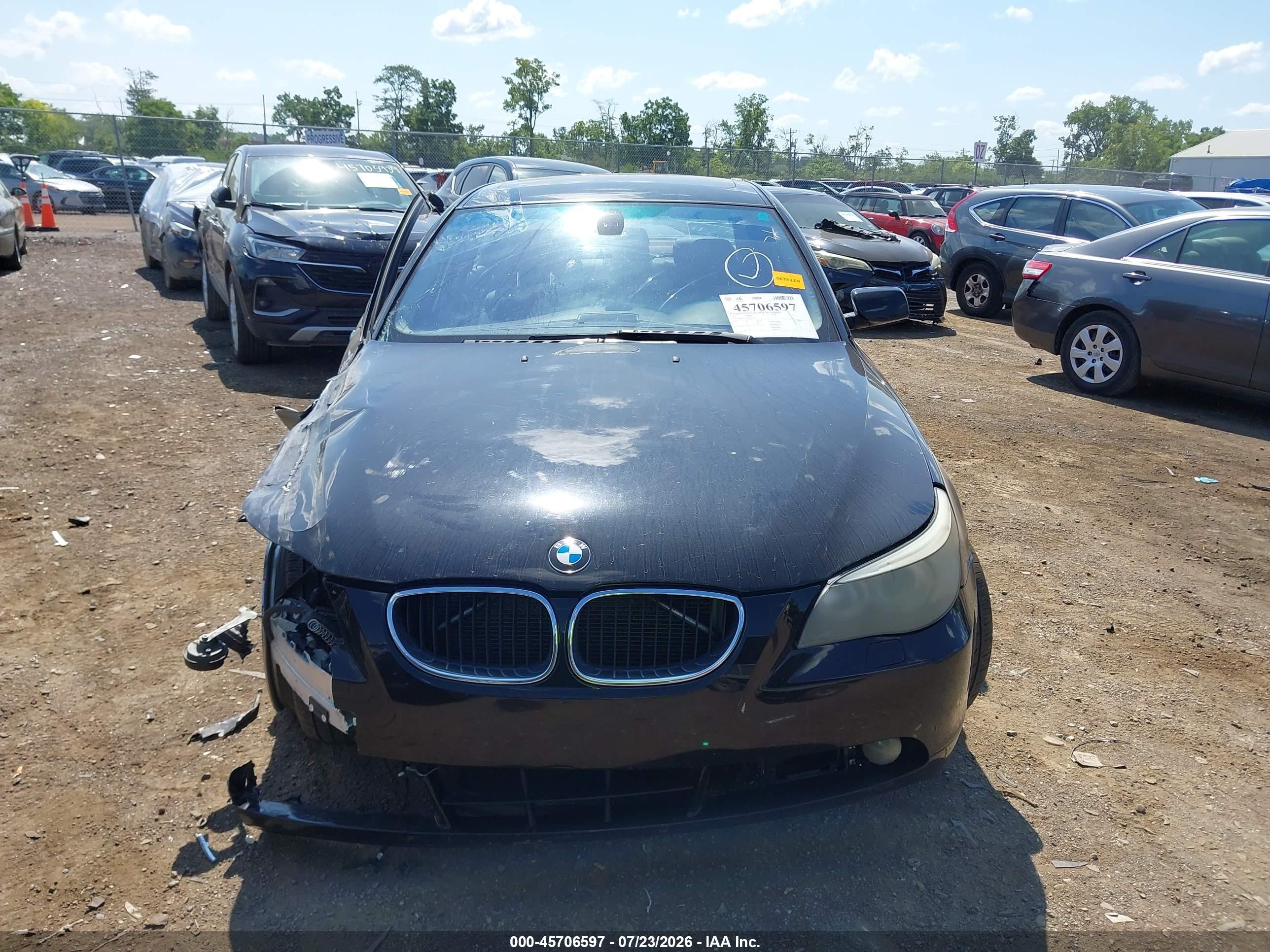 2005 Bmw 530i   Black vin: WBANA73585B048745