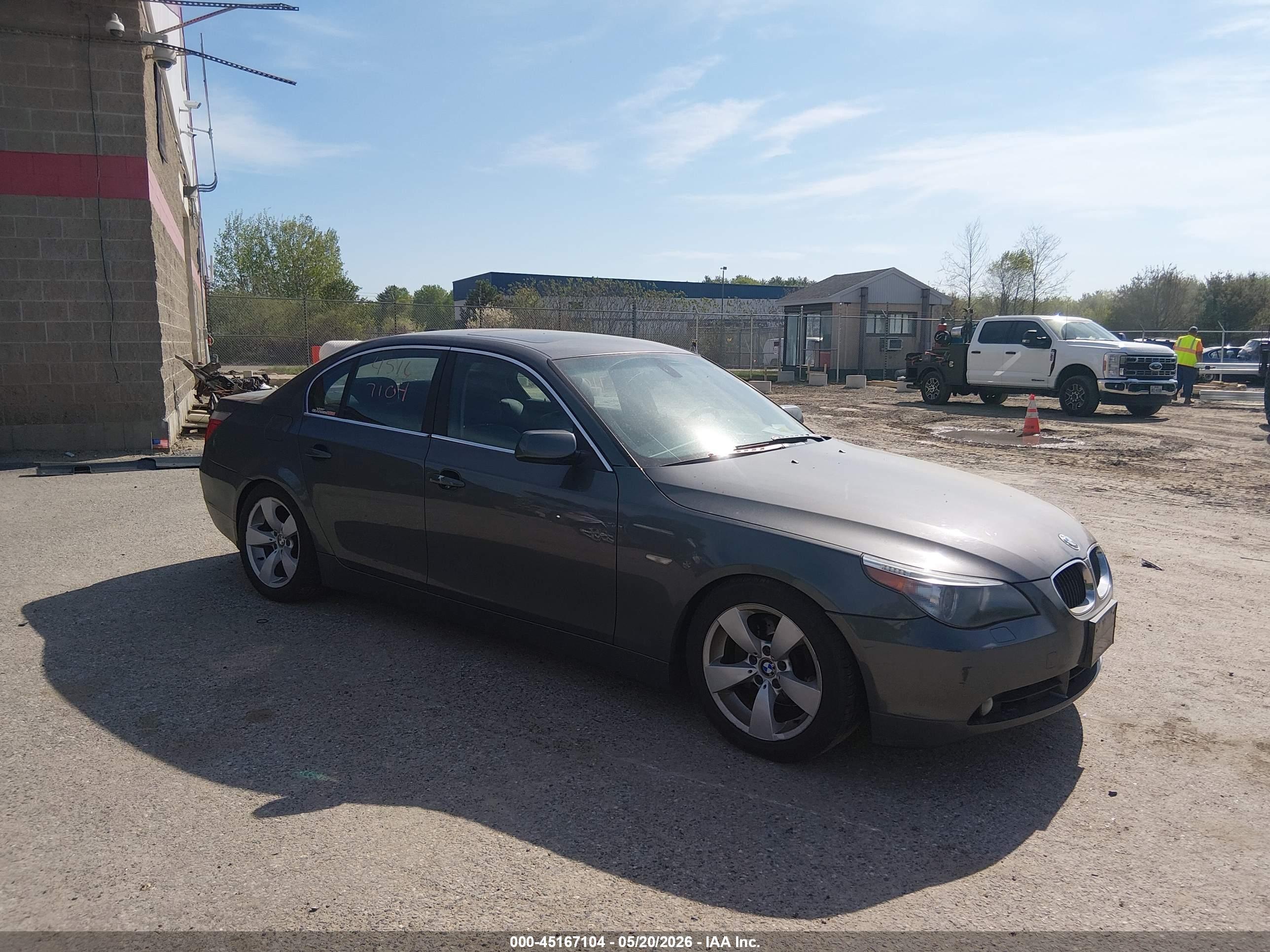 2005 Bmw 530i   Gray vin: WBANA73585B048857