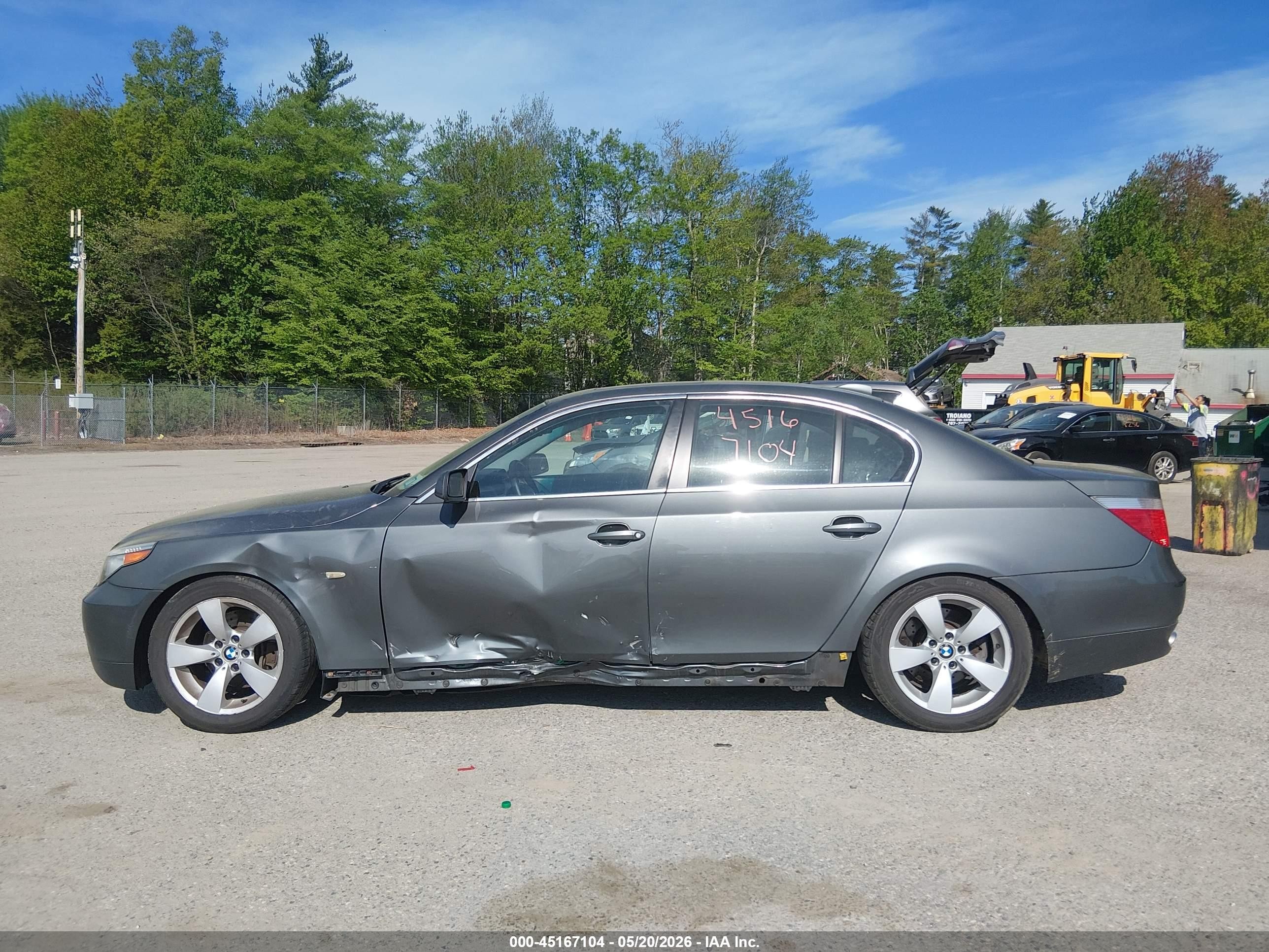 2005 Bmw 530i   Gray vin: WBANA73585B048857