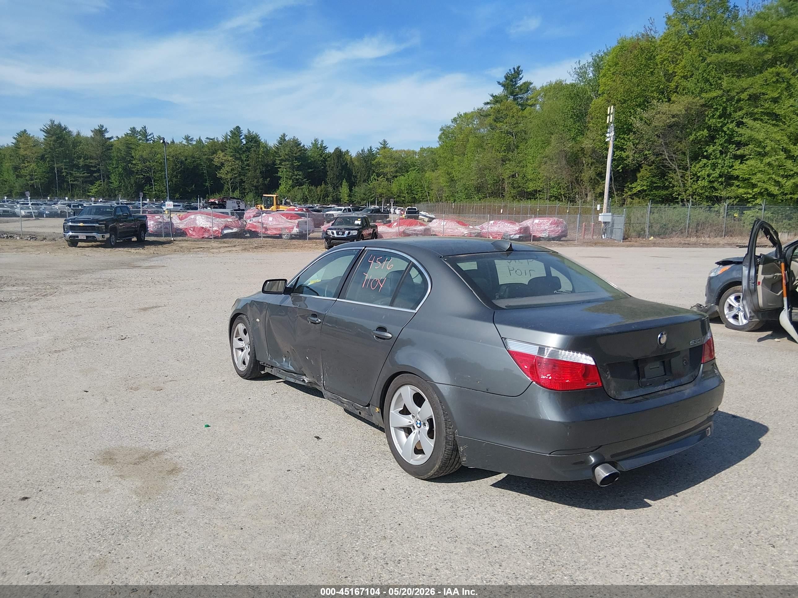 2005 Bmw 530i   Gray vin: WBANA73585B048857