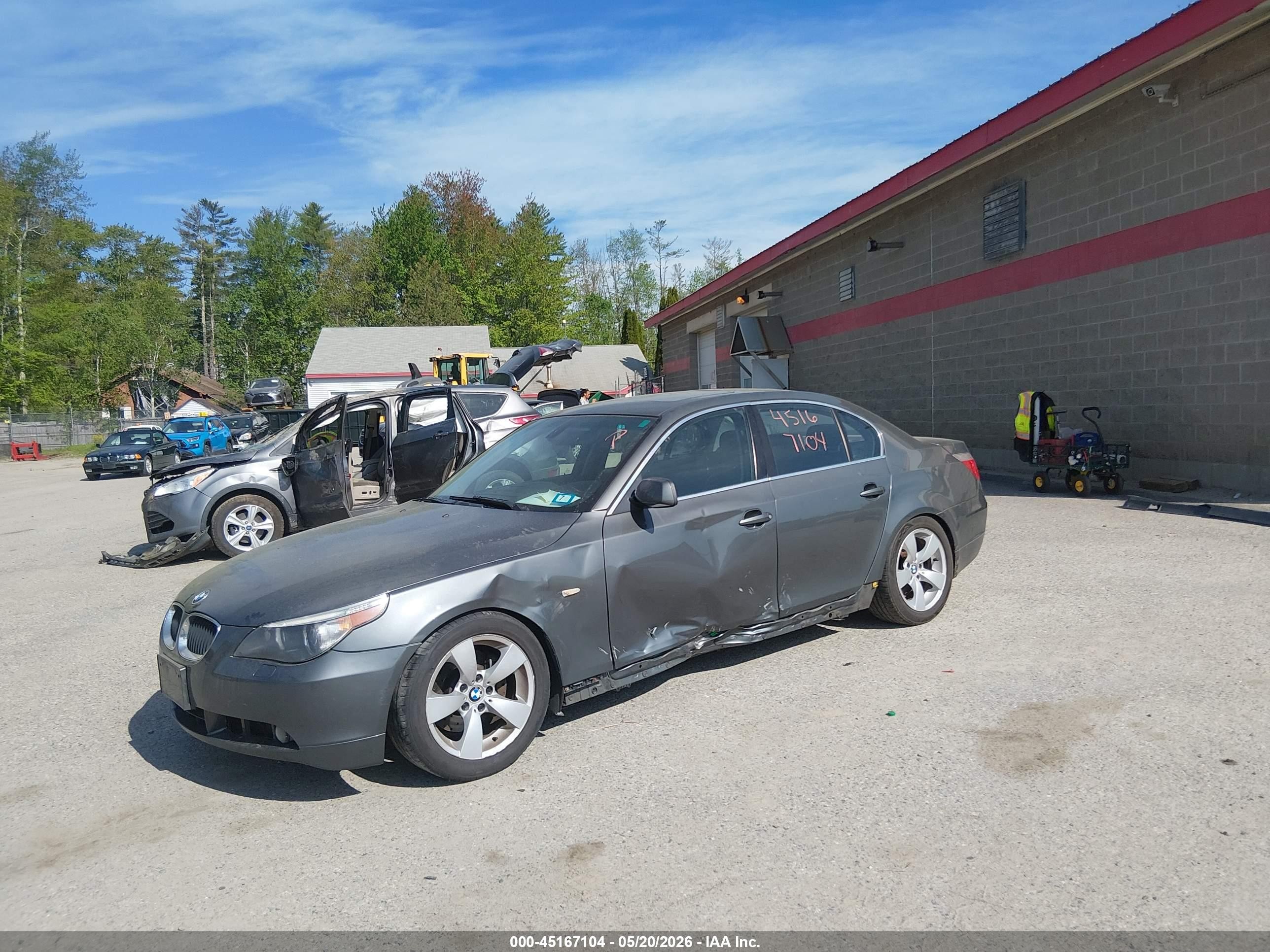 2005 Bmw 530i   Gray vin: WBANA73585B048857