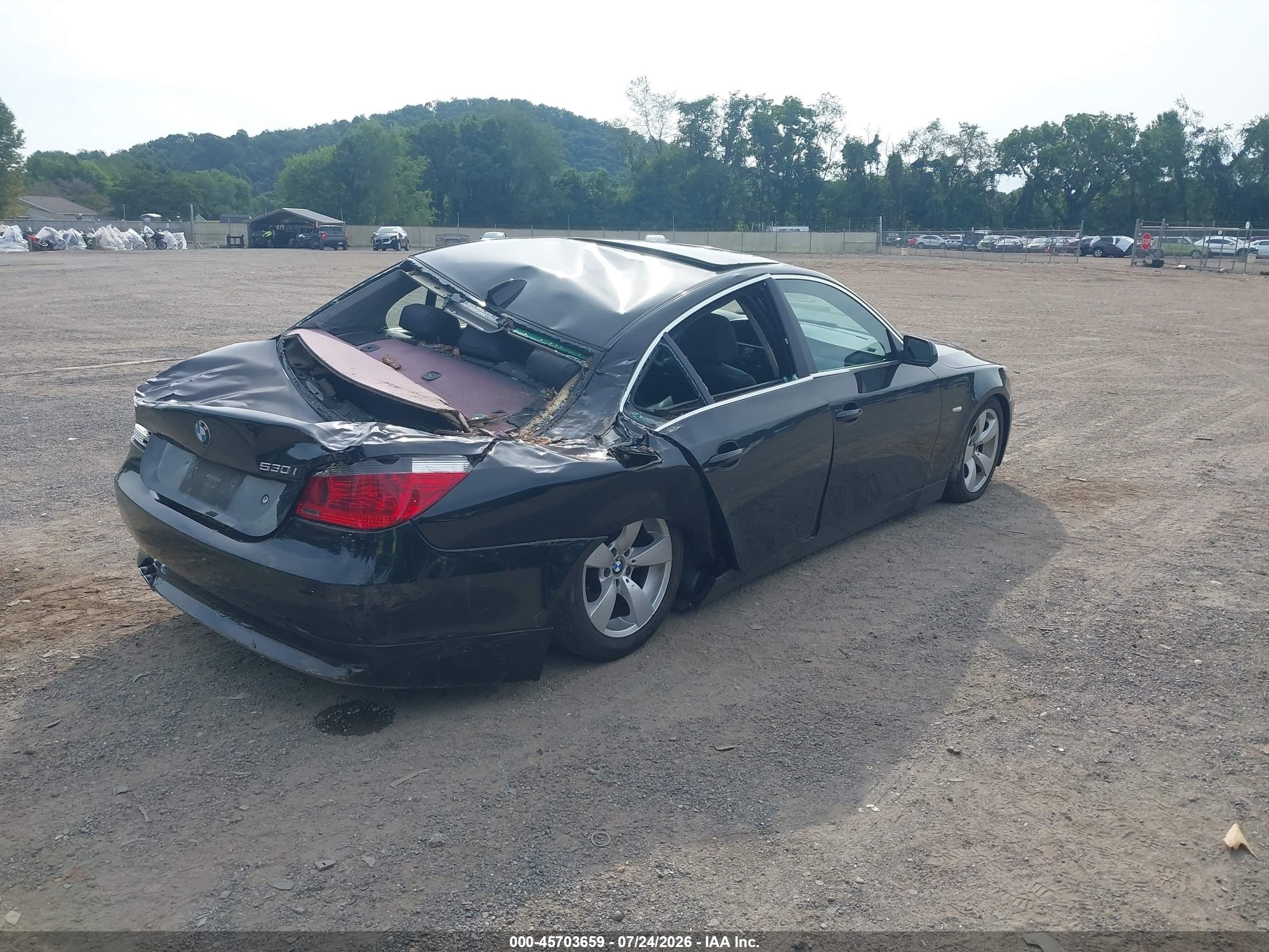 2005 Bmw 530i Черный vin: WBANA73585CR57952