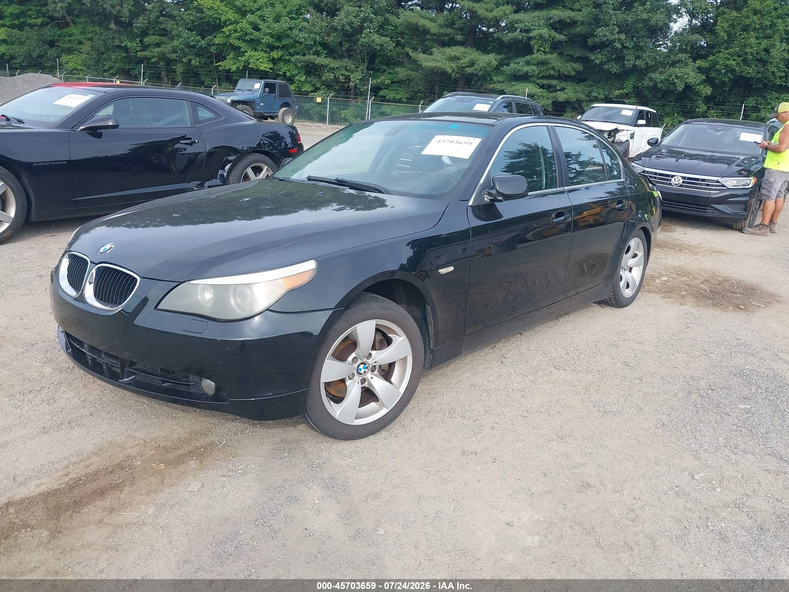 2005 Bmw 530i Черный vin: WBANA73585CR57952