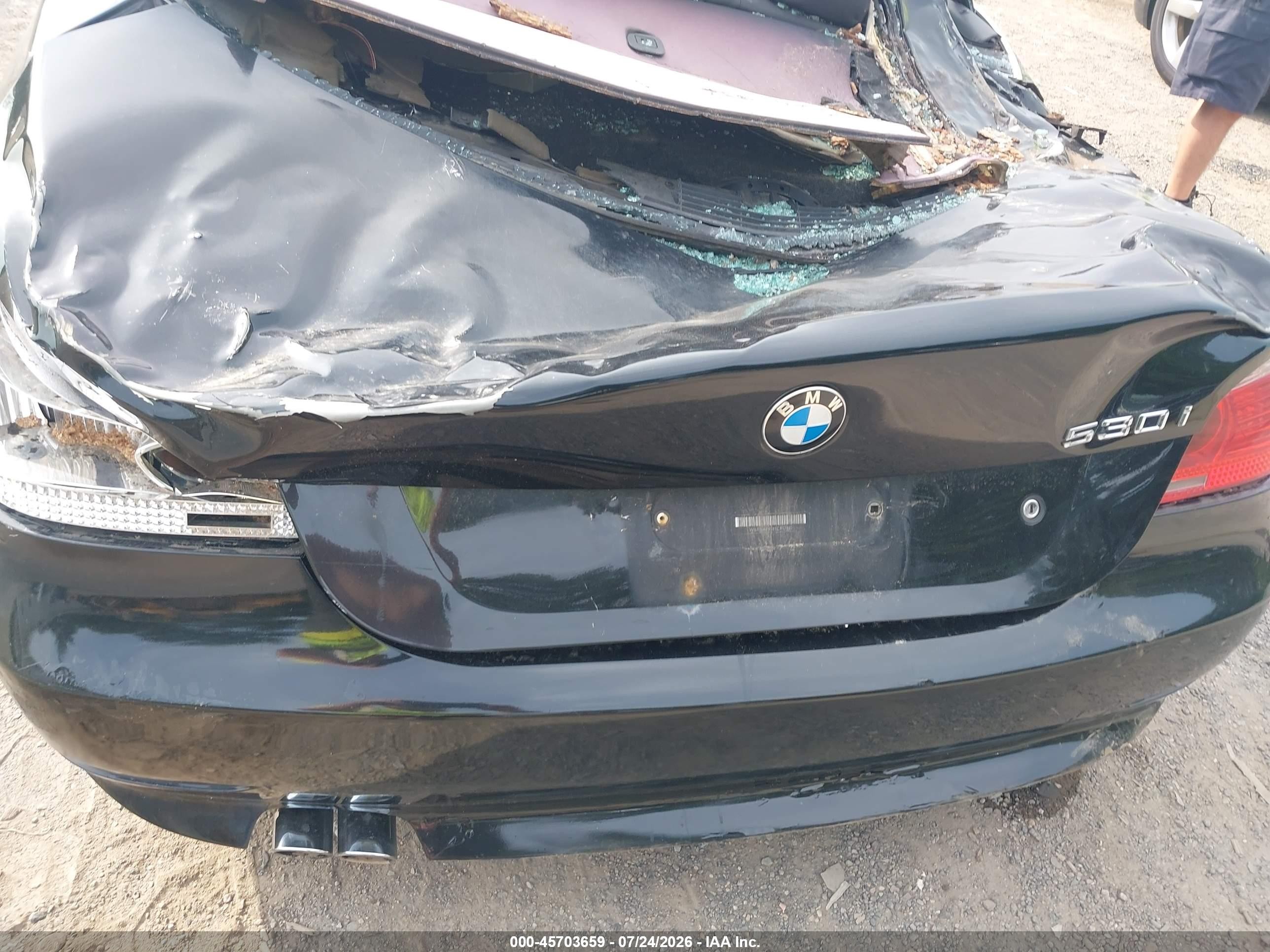 2005 Bmw 530i Черный vin: WBANA73585CR57952