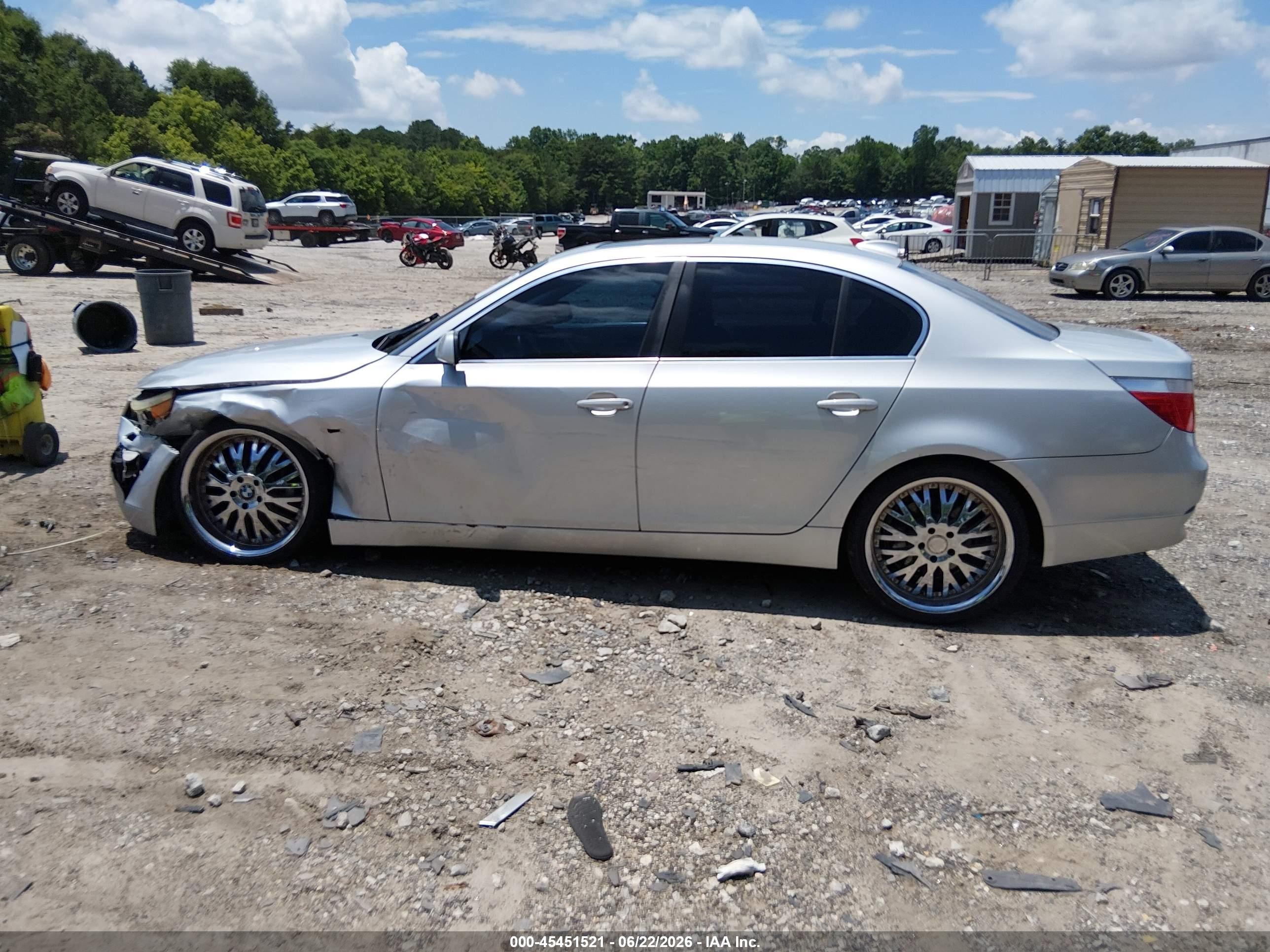 2004 Bmw 530i   Silver vin: WBANA73594B063690