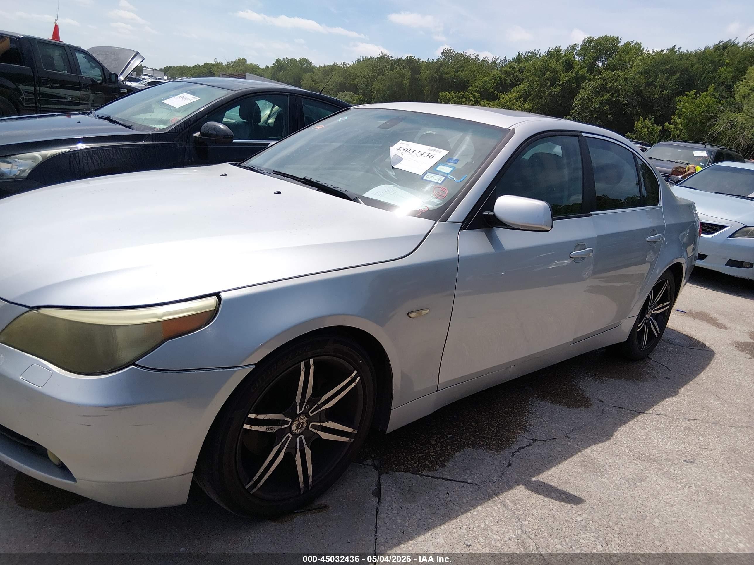2004 Bmw 530i   Silver vin: WBANA73594B064502