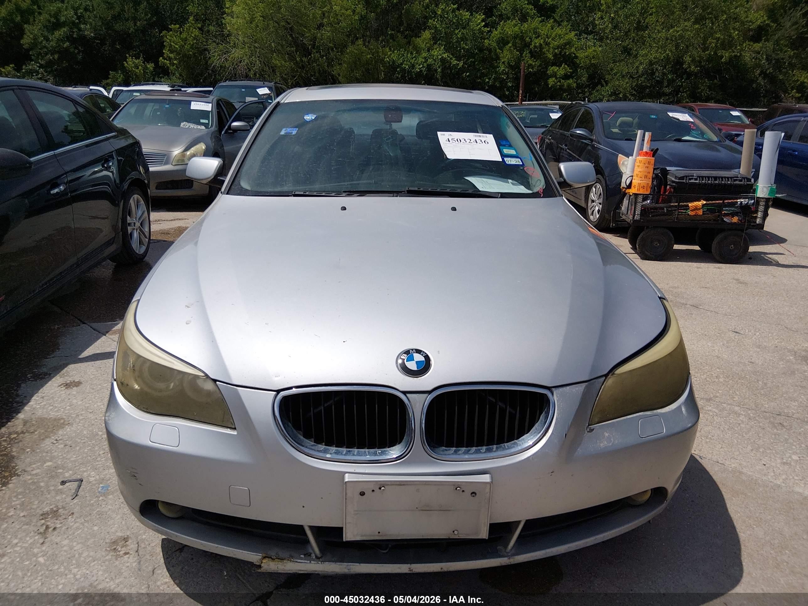 2004 Bmw 530i   Silver vin: WBANA73594B064502