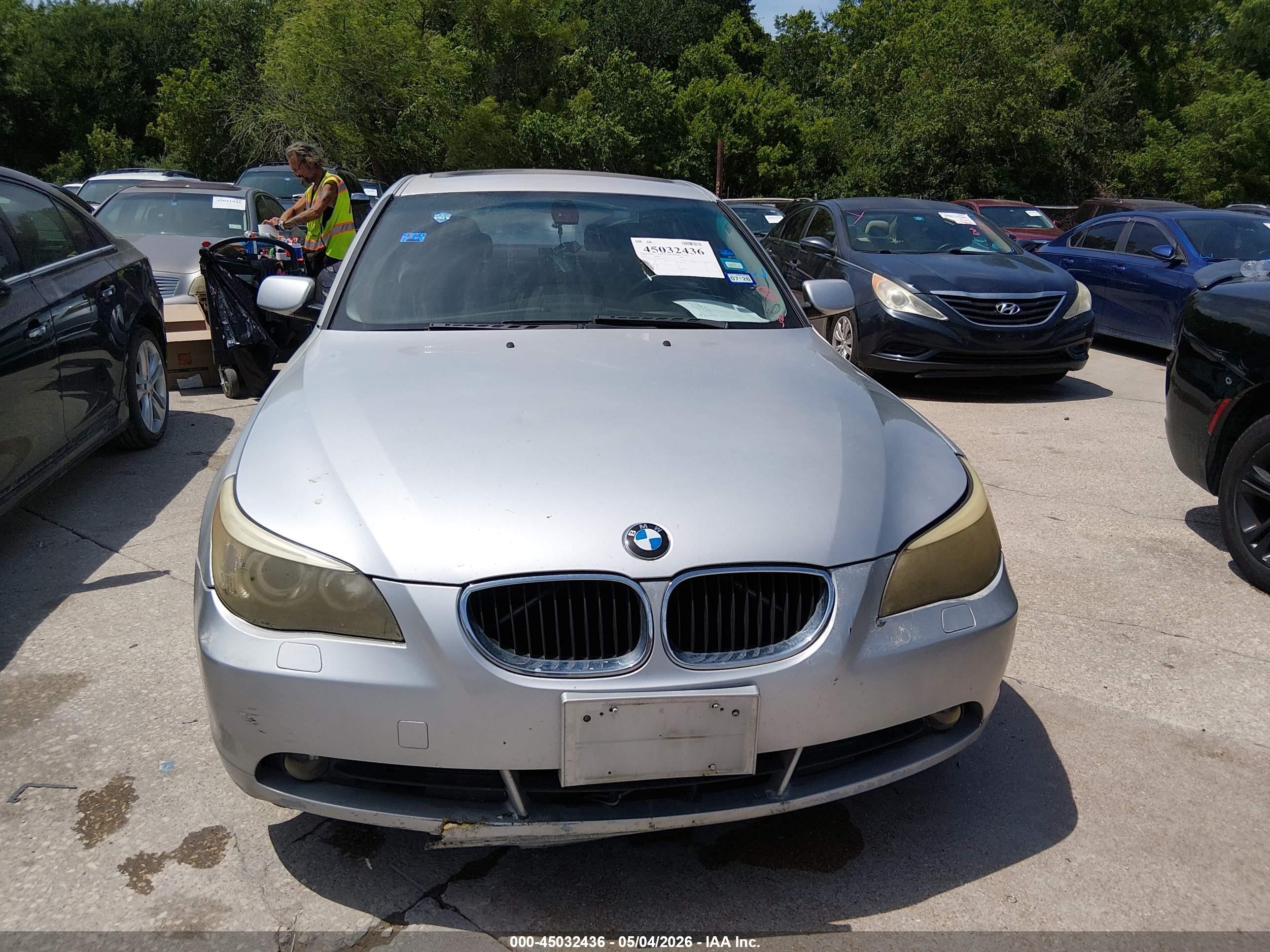 2004 Bmw 530i   Silver vin: WBANA73594B064502