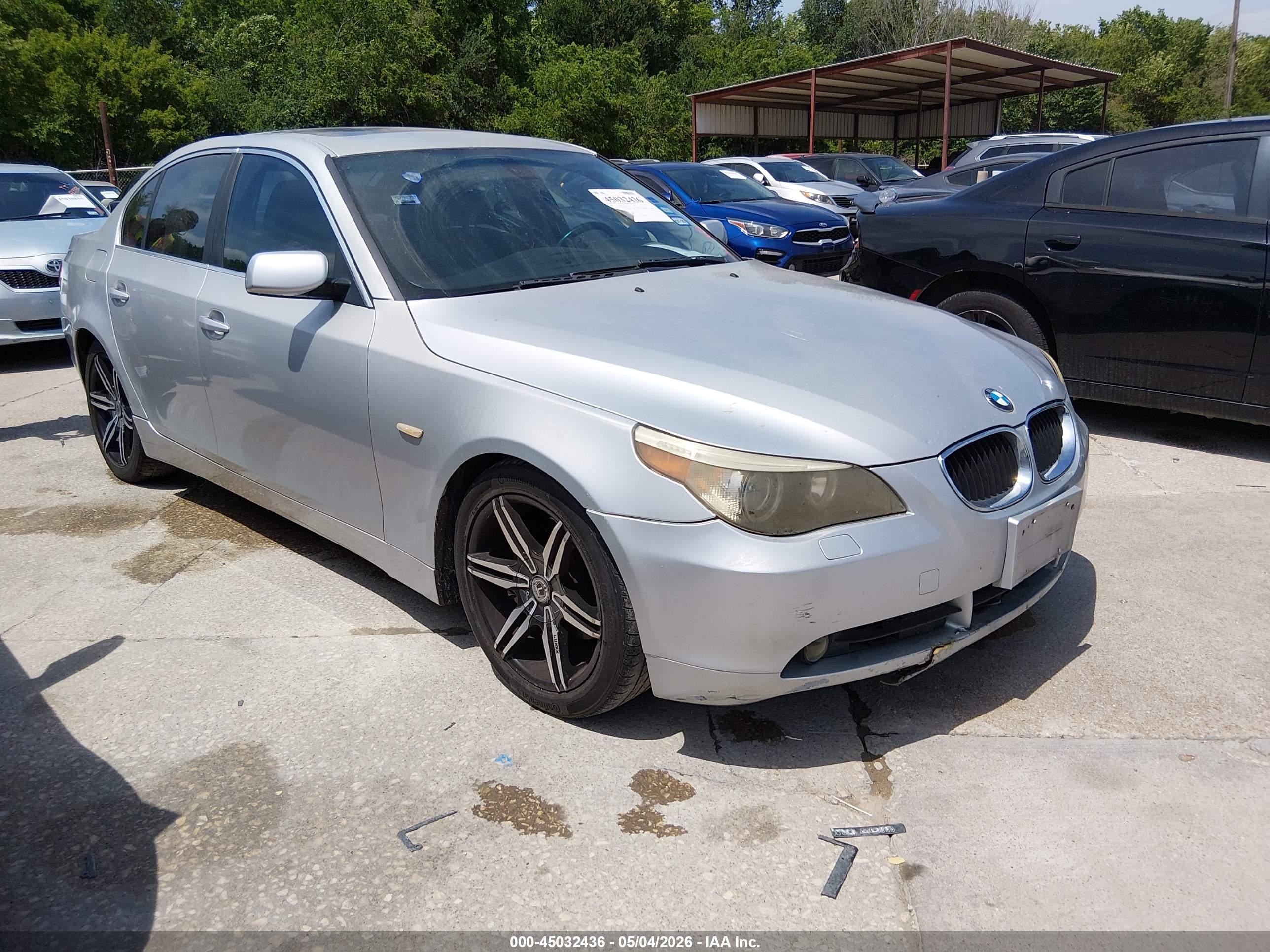 2004 Bmw 530i   Silver vin: WBANA73594B064502