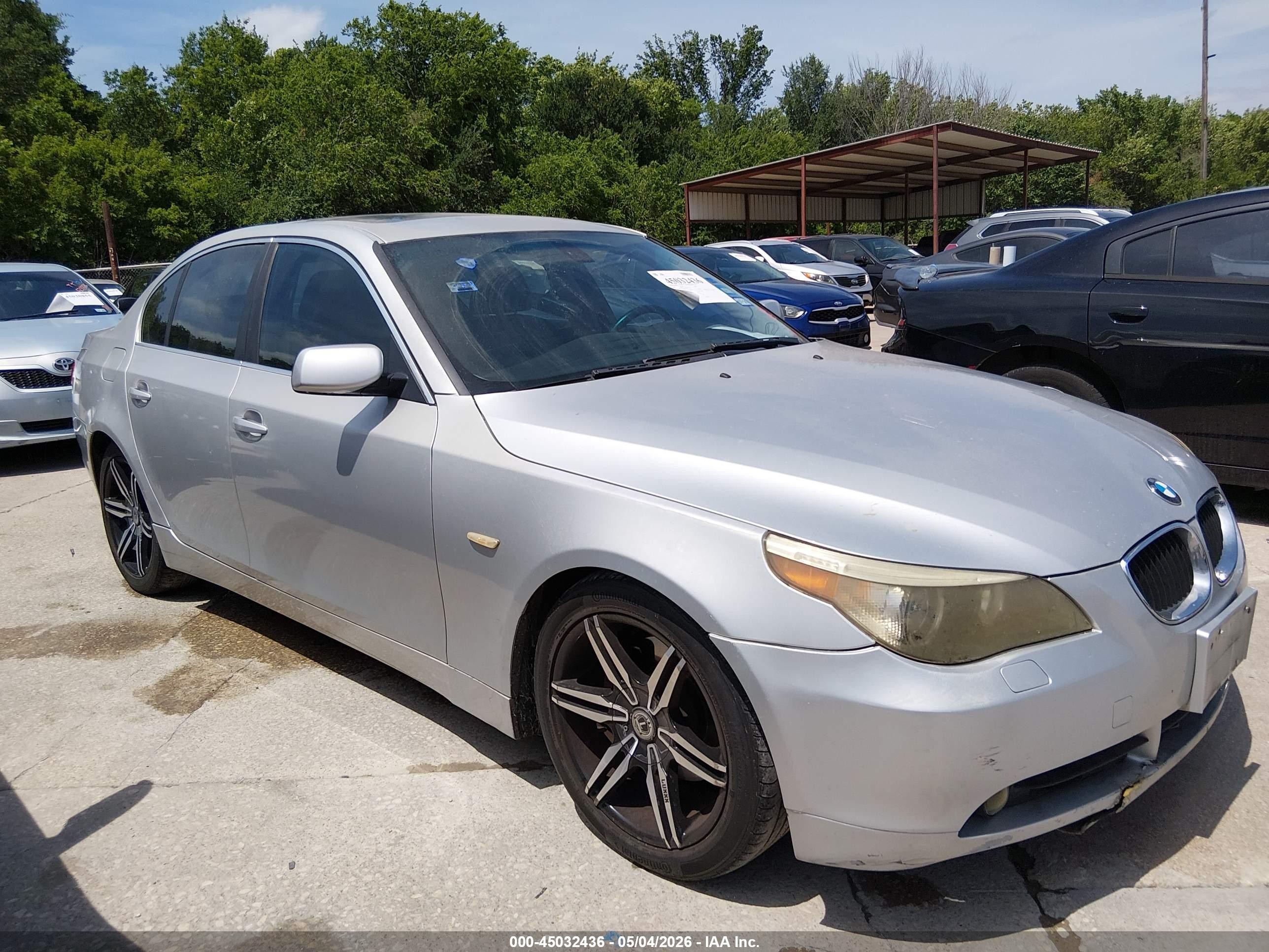 2004 Bmw 530i   Silver vin: WBANA73594B064502