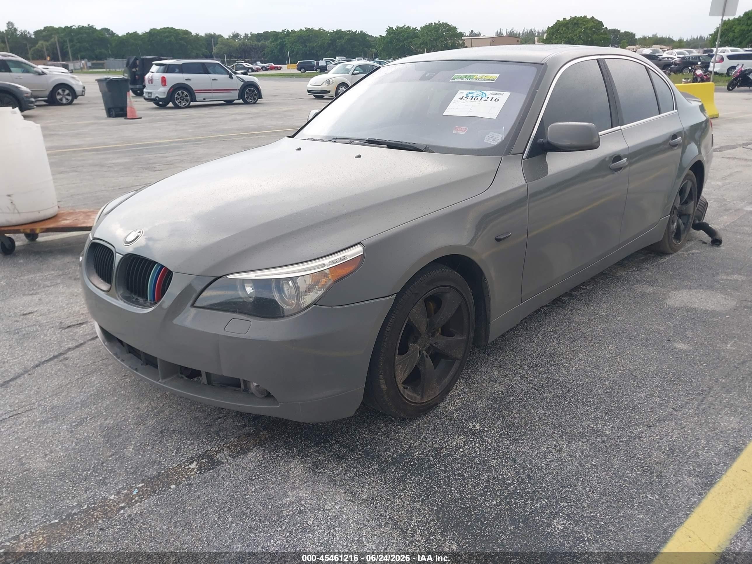 2005 Bmw 530i   Gray vin: WBANA73595B813736