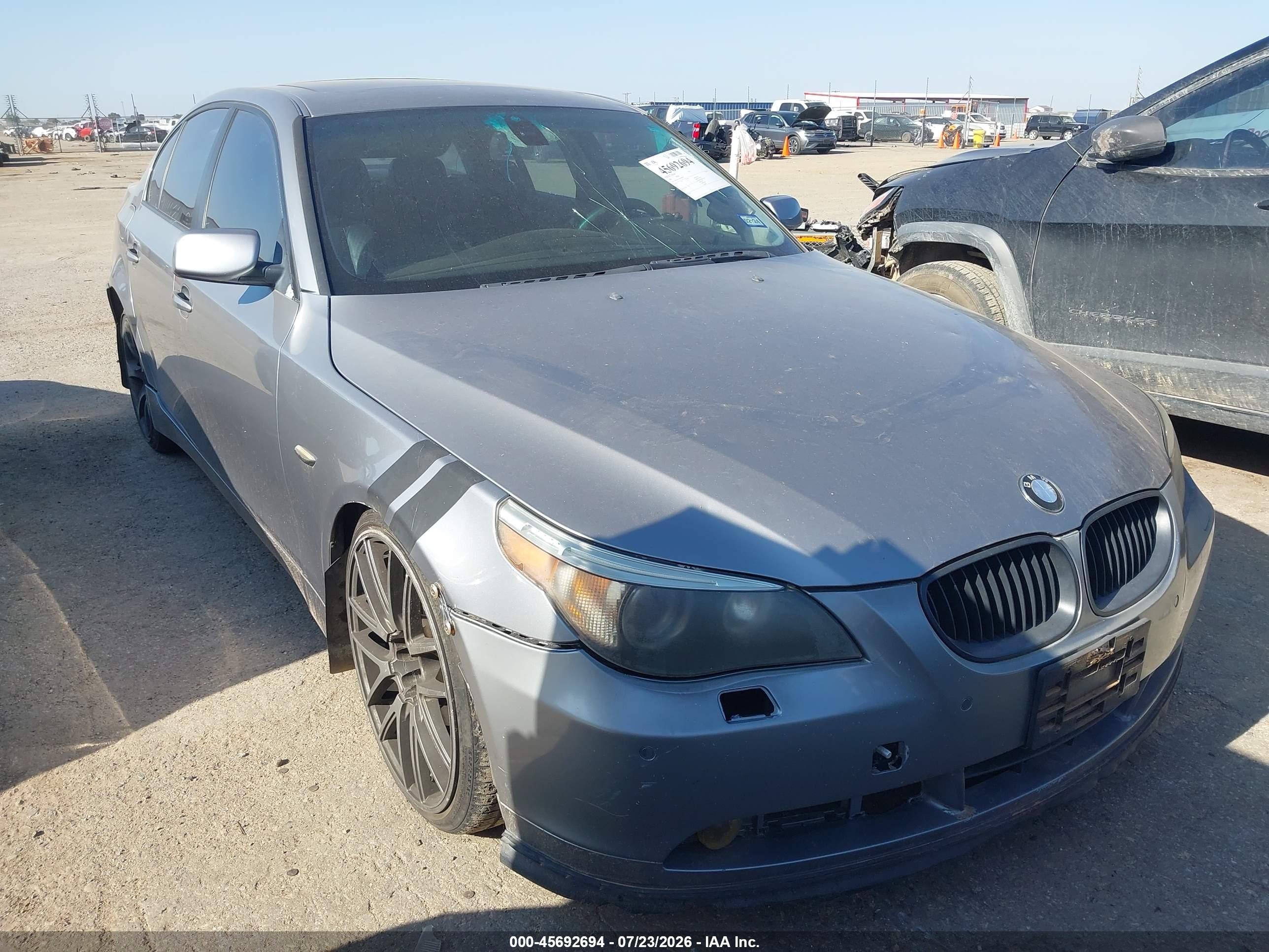 2004 Bmw 545i   Silver vin: WBANB33514B109048