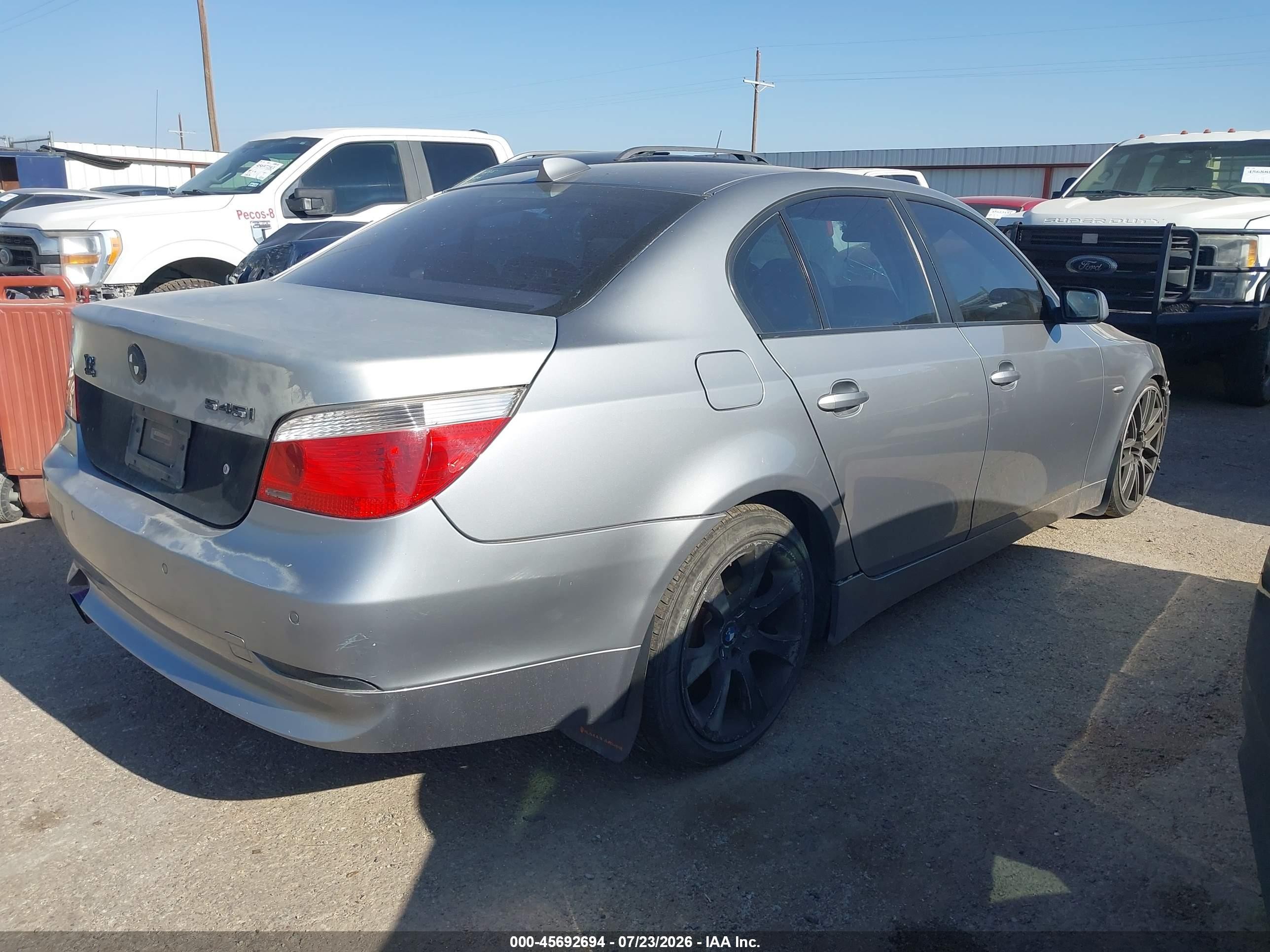 2004 Bmw 545i   Silver vin: WBANB33514B109048