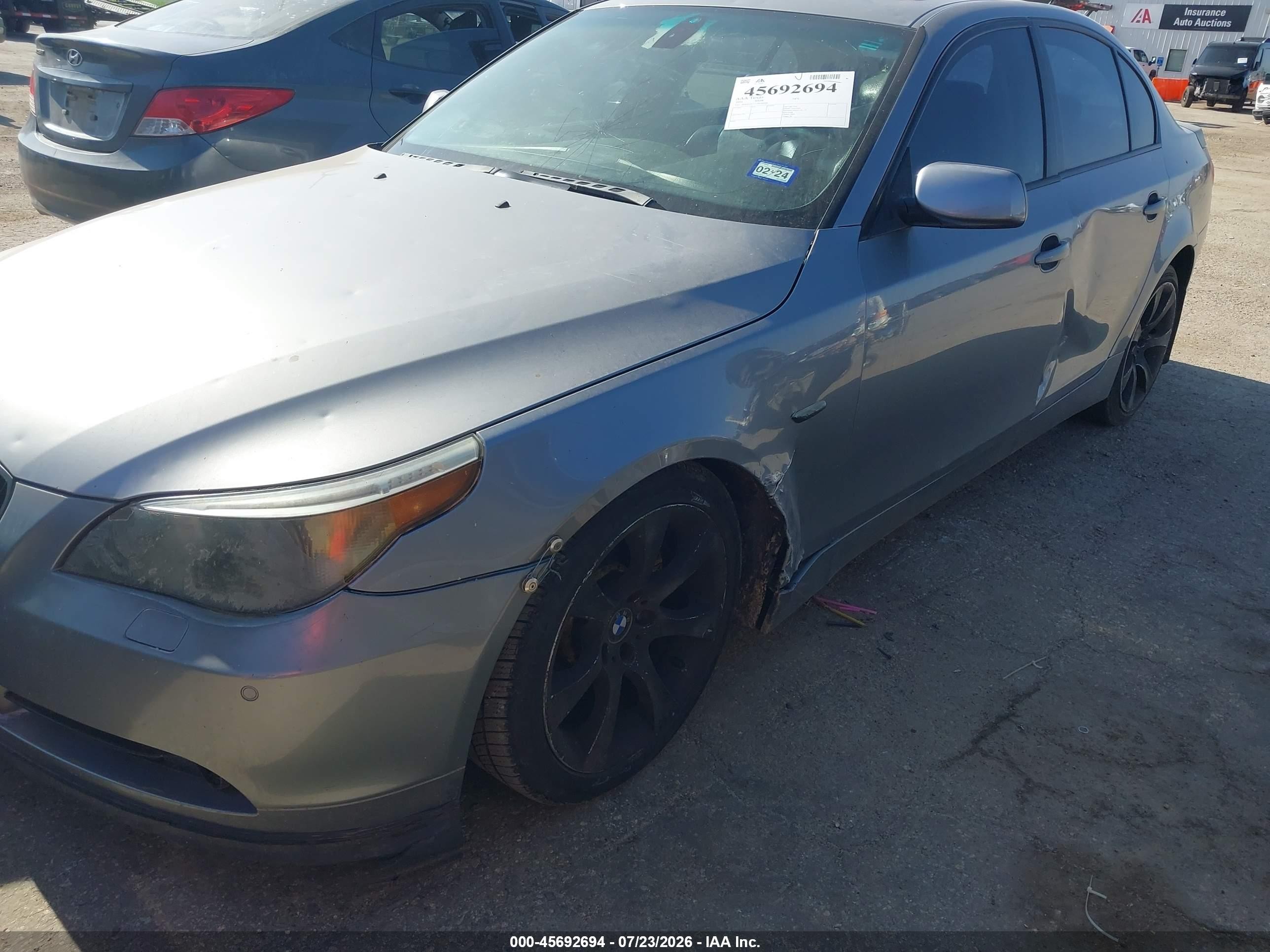 2004 Bmw 545i   Silver vin: WBANB33514B109048
