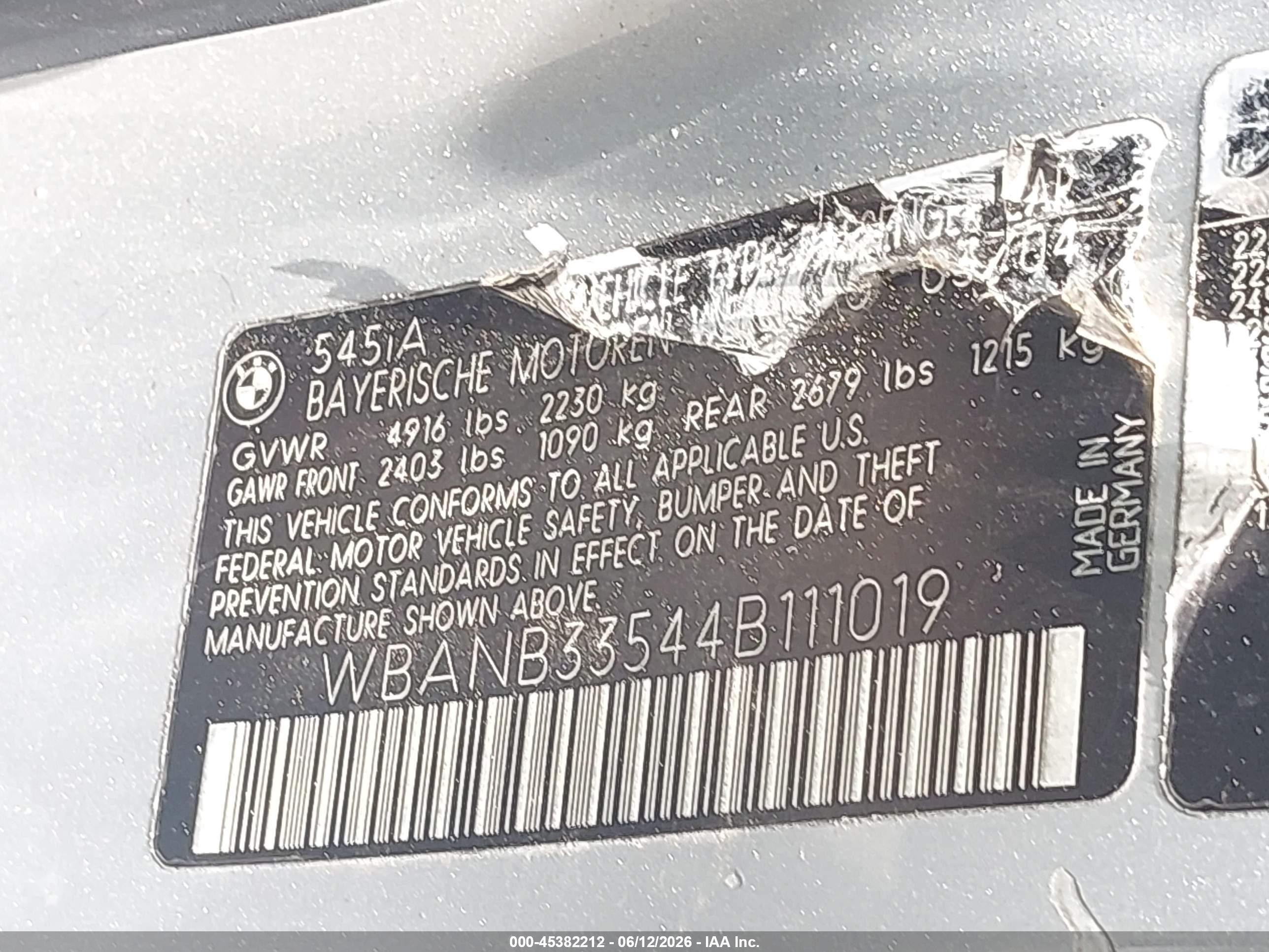 2004 Bmw 545i   Серебряный vin: WBANB33544B111019
