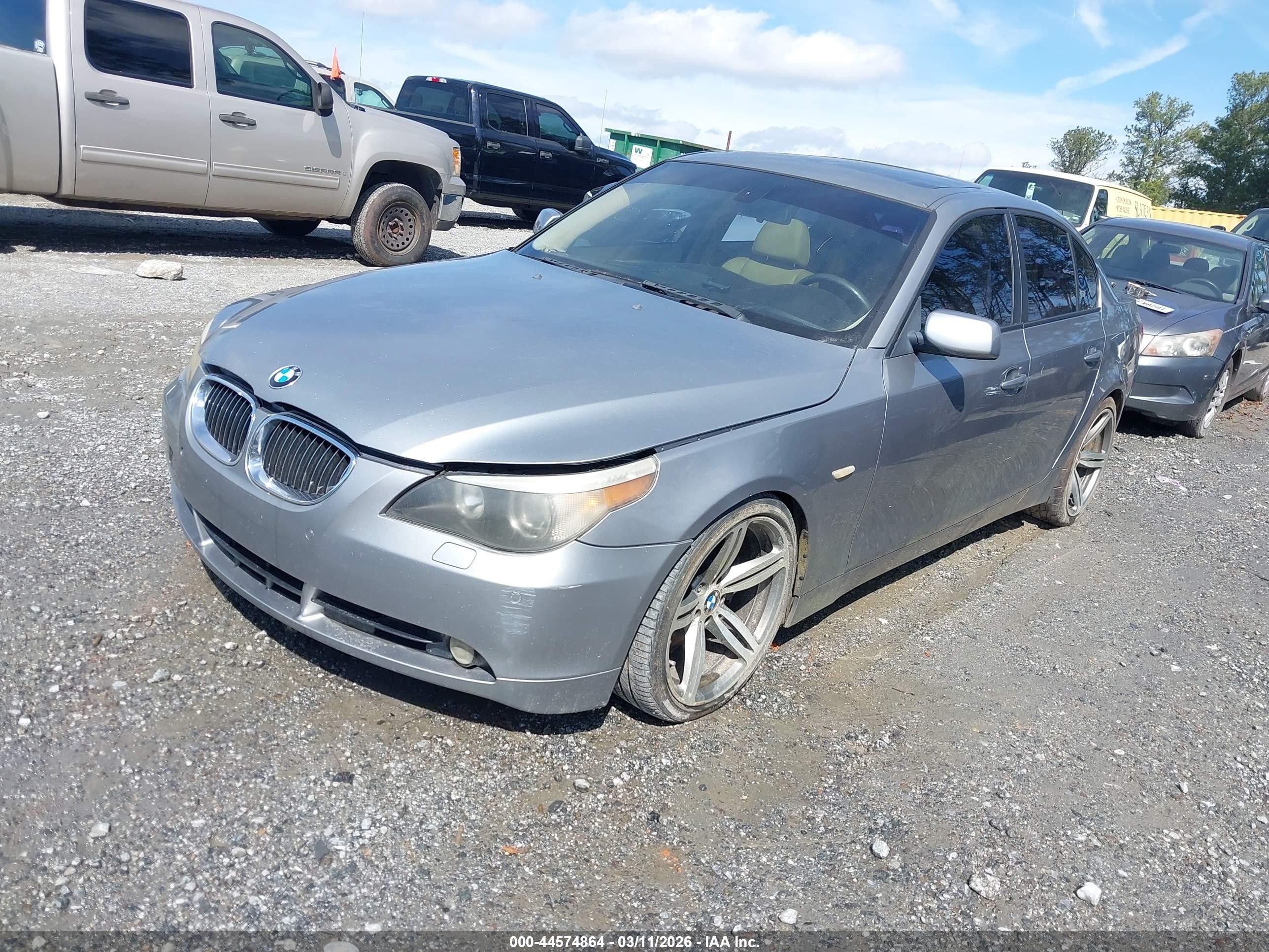 2005 Bmw 545i   Gray vin: WBANB33585B089611