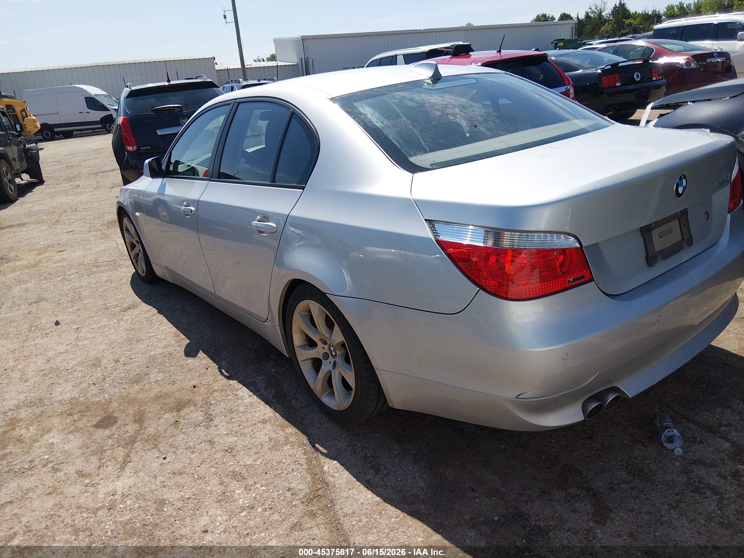 2006 Bmw 550i   Silver vin: WBANB53506CP01727