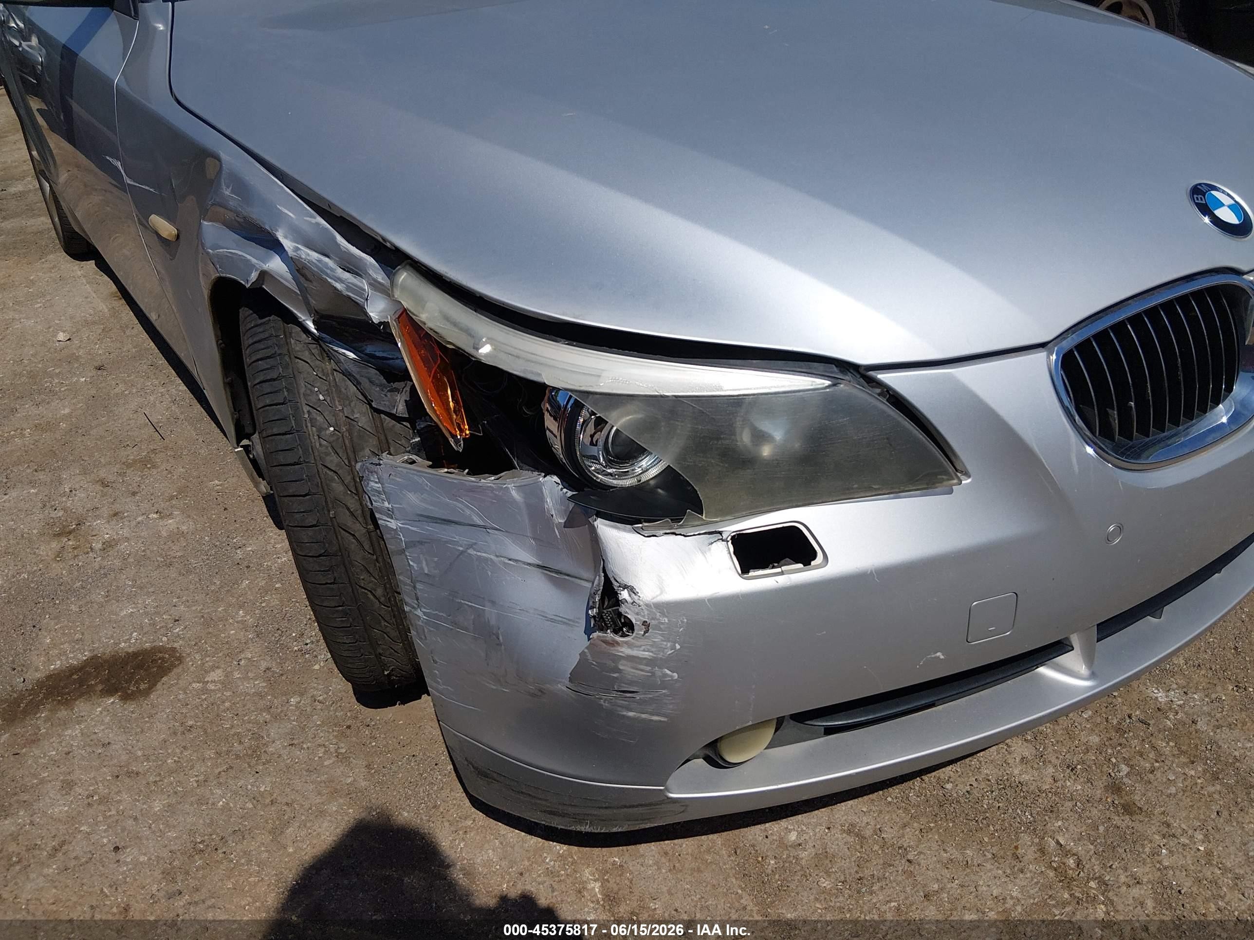 2006 Bmw 550i   Silver vin: WBANB53506CP01727