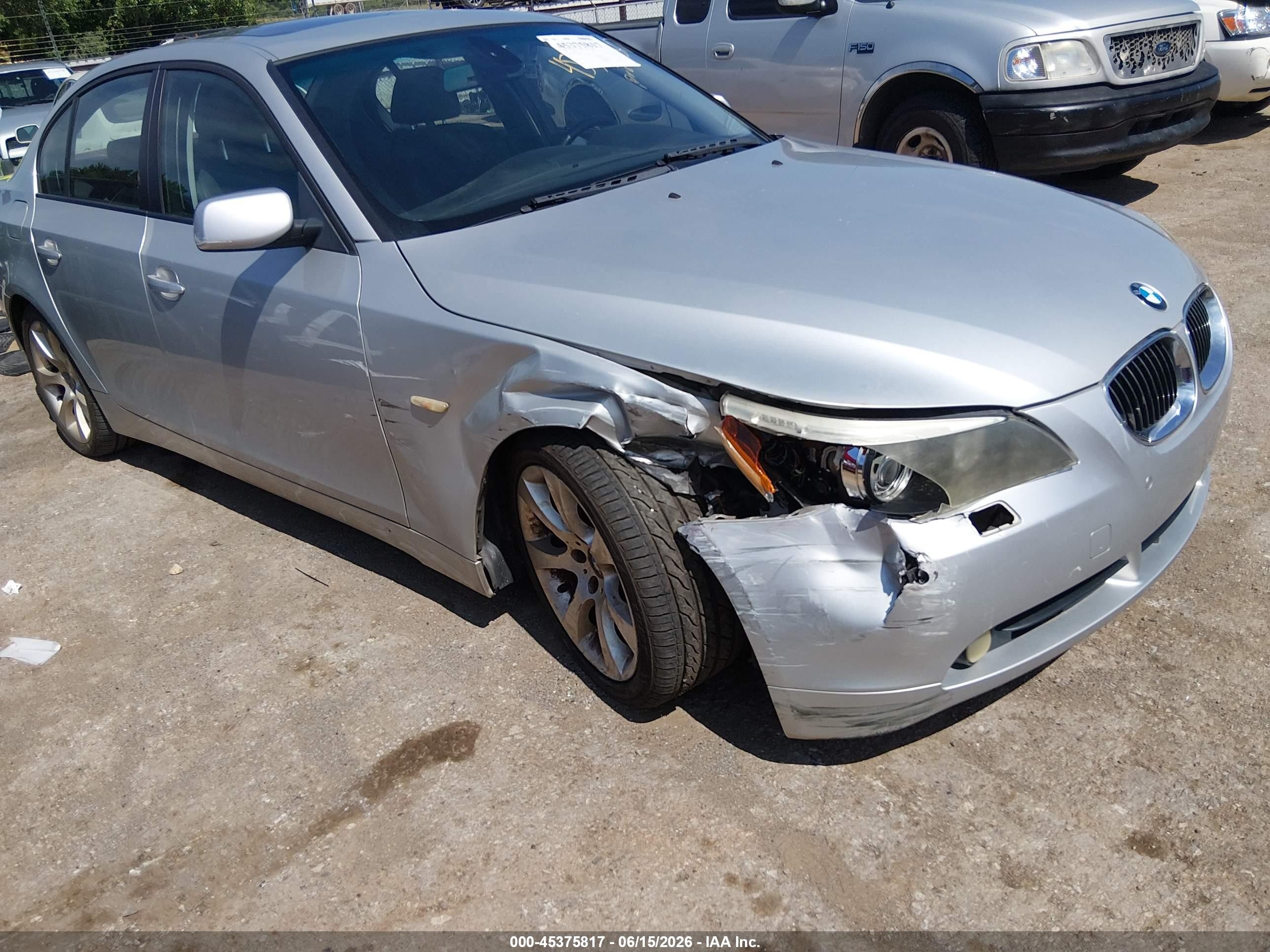2006 Bmw 550i   Серебряный vin: WBANB53506CP01727