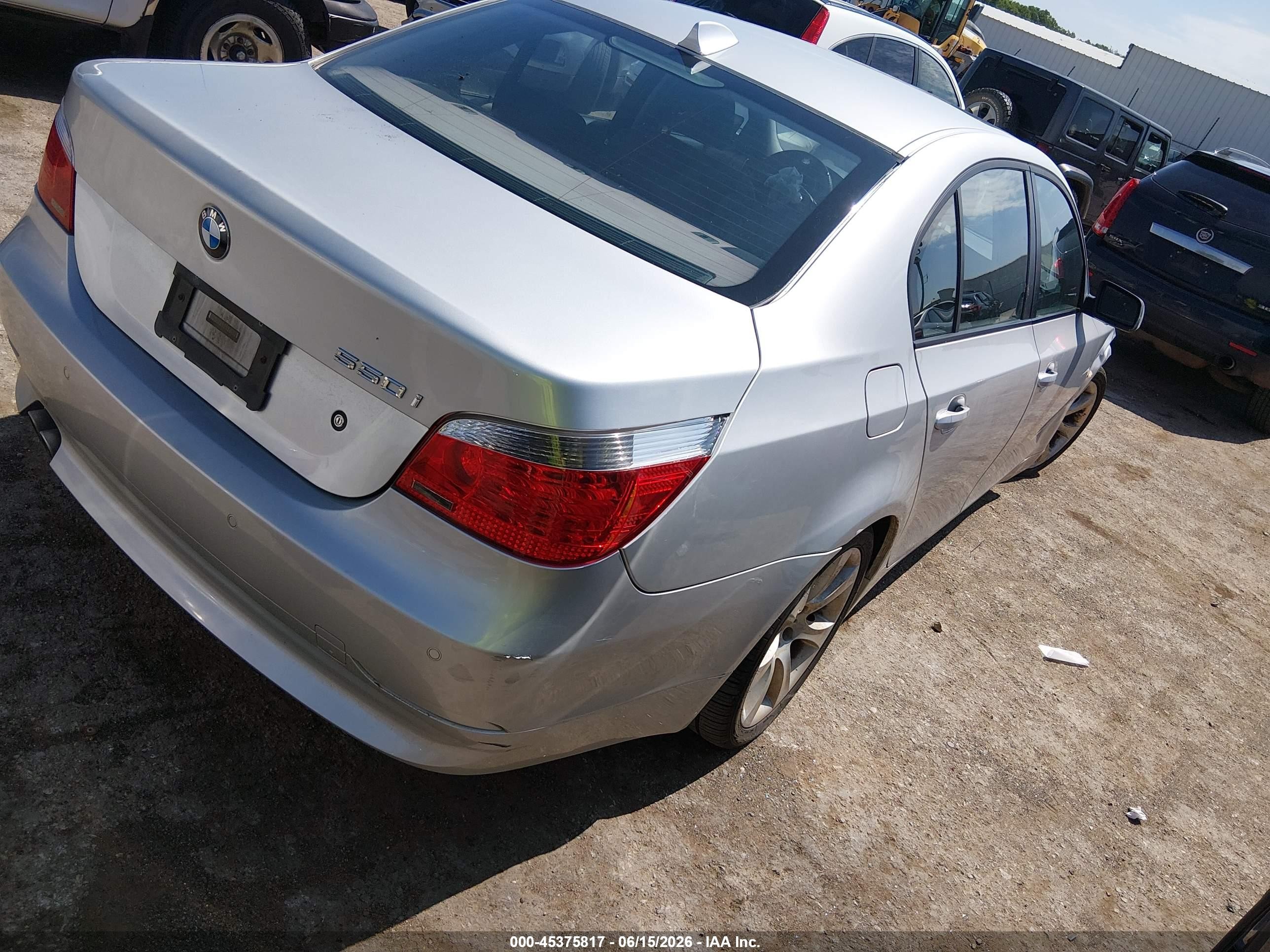 2006 Bmw 550i   Silver vin: WBANB53506CP01727
