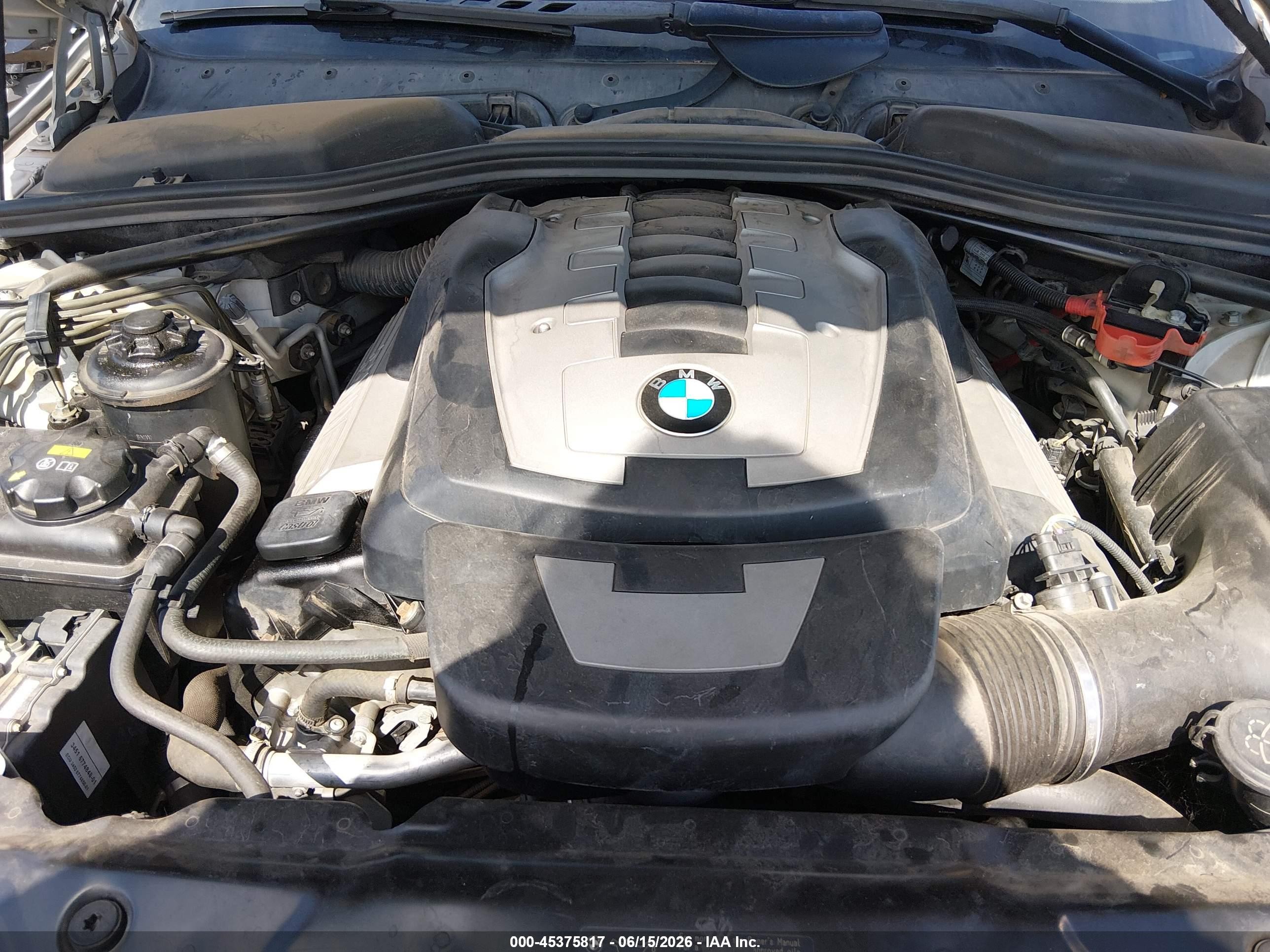 2006 Bmw 550i   Silver vin: WBANB53506CP01727