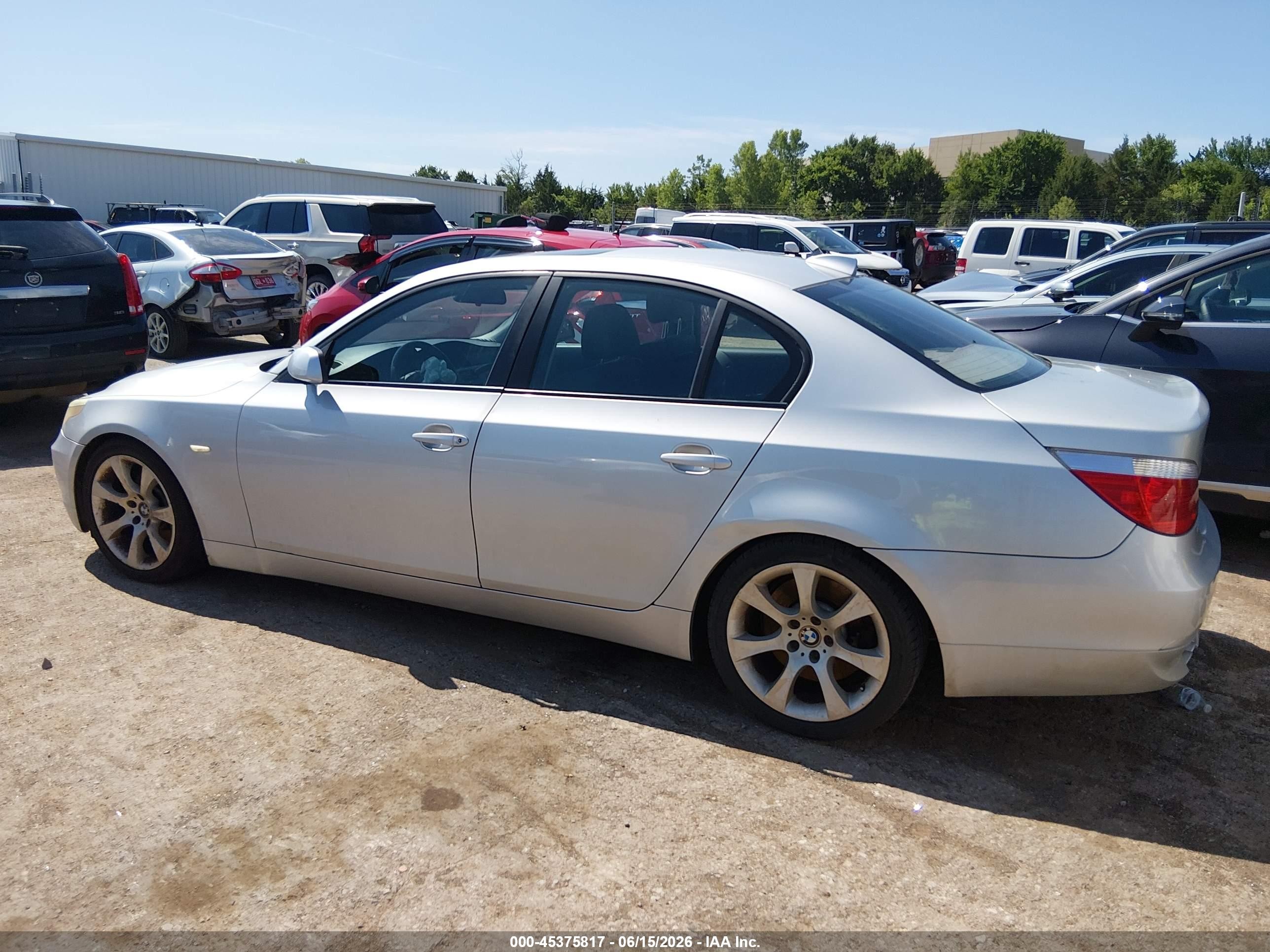 2006 Bmw 550i   Silver vin: WBANB53506CP01727