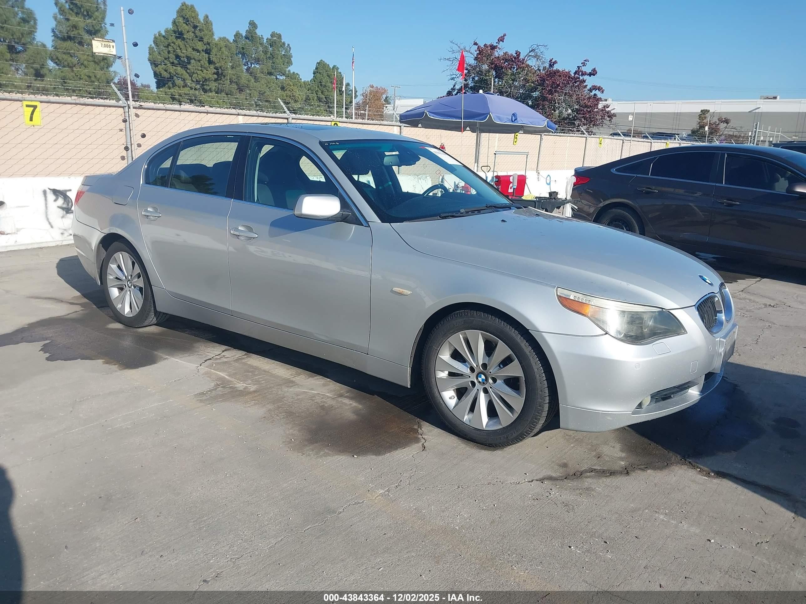 2007 Bmw 550i   Silver vin: WBANB53527CP05327