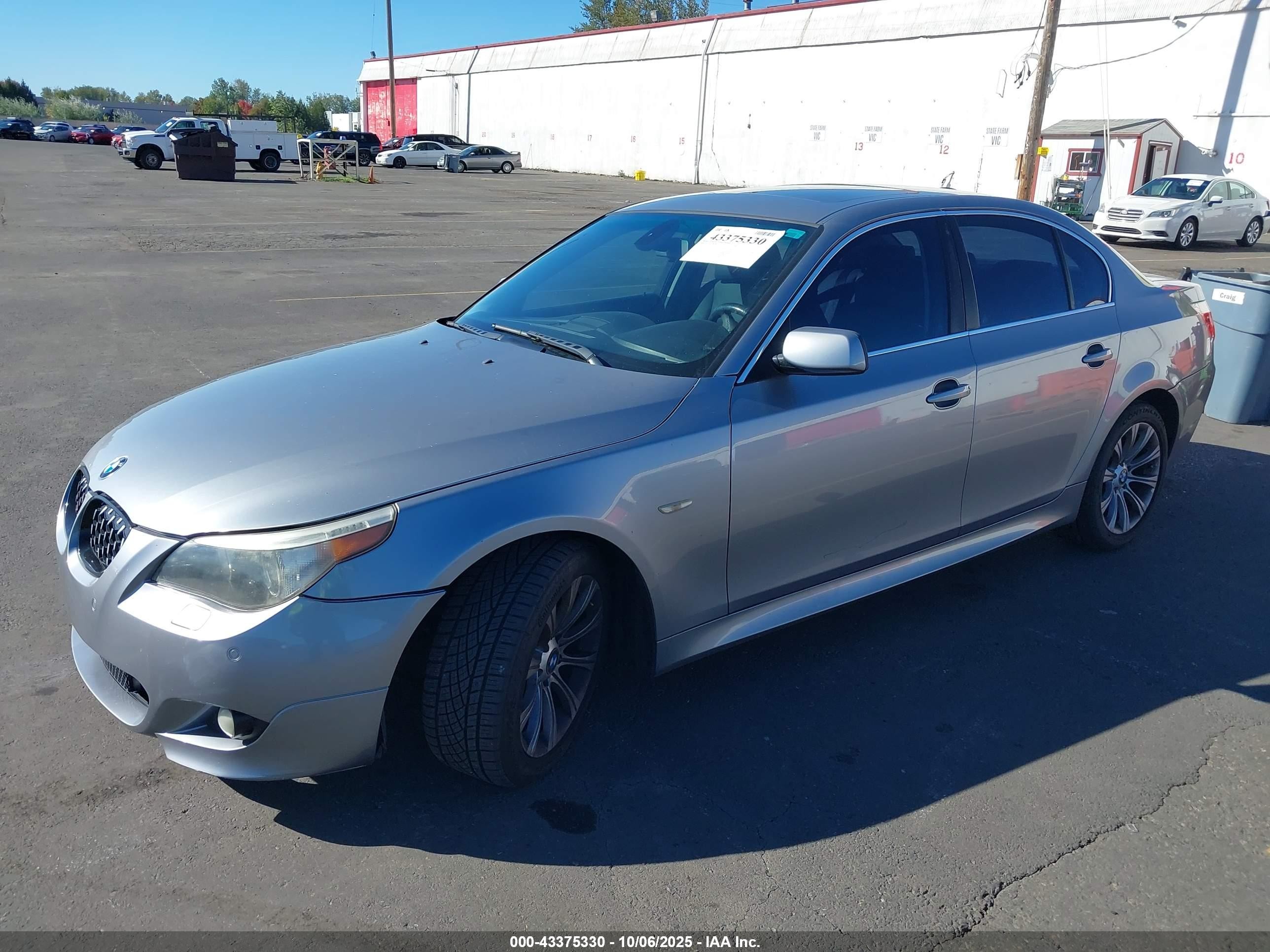 2006 Bmw 550i   Silver vin: WBANB53566CP01599