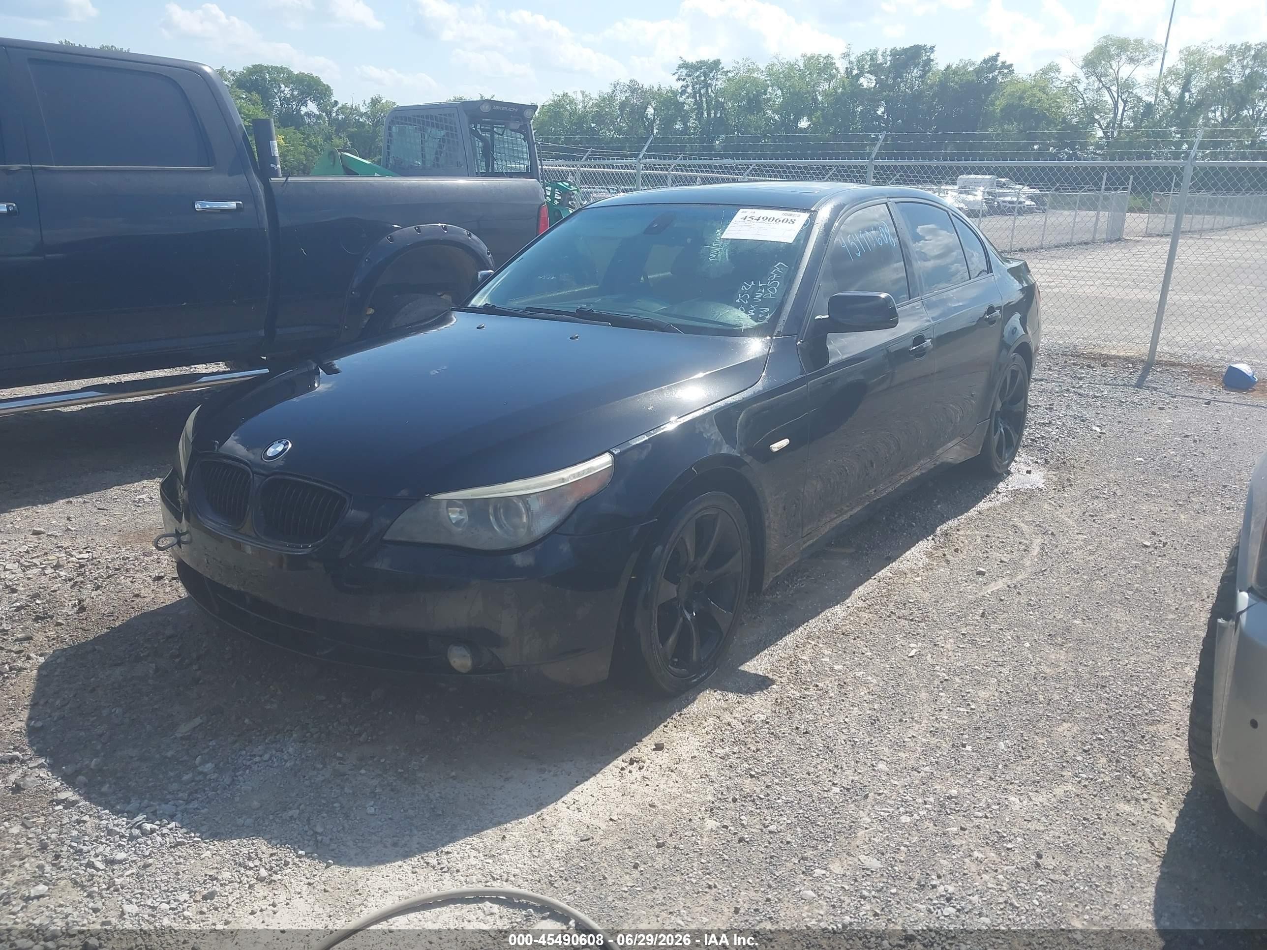 2007 Bmw 550i   Black vin: WBANB53587CP05977